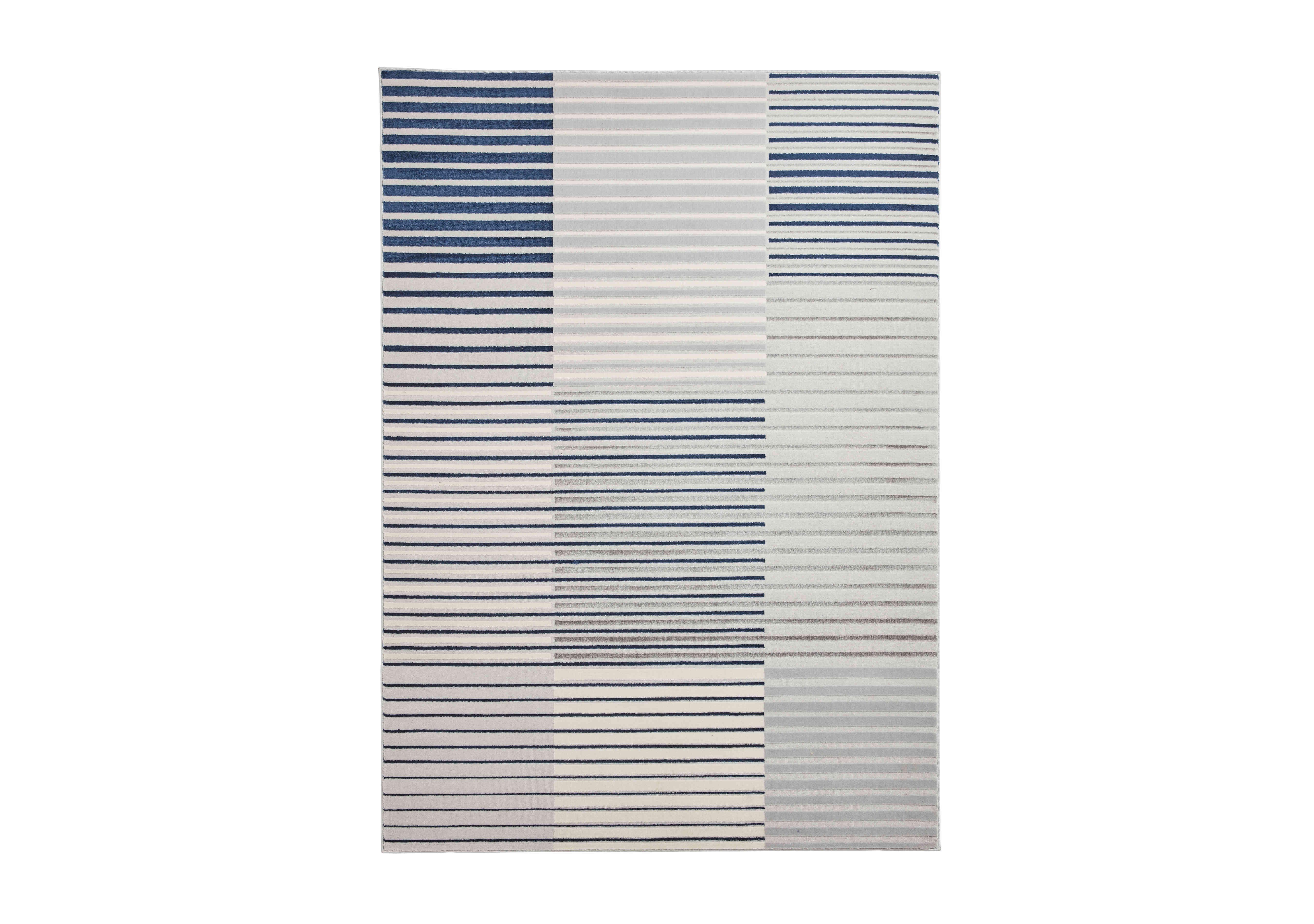 Linea Rug in Grey Navy on Furniture Village