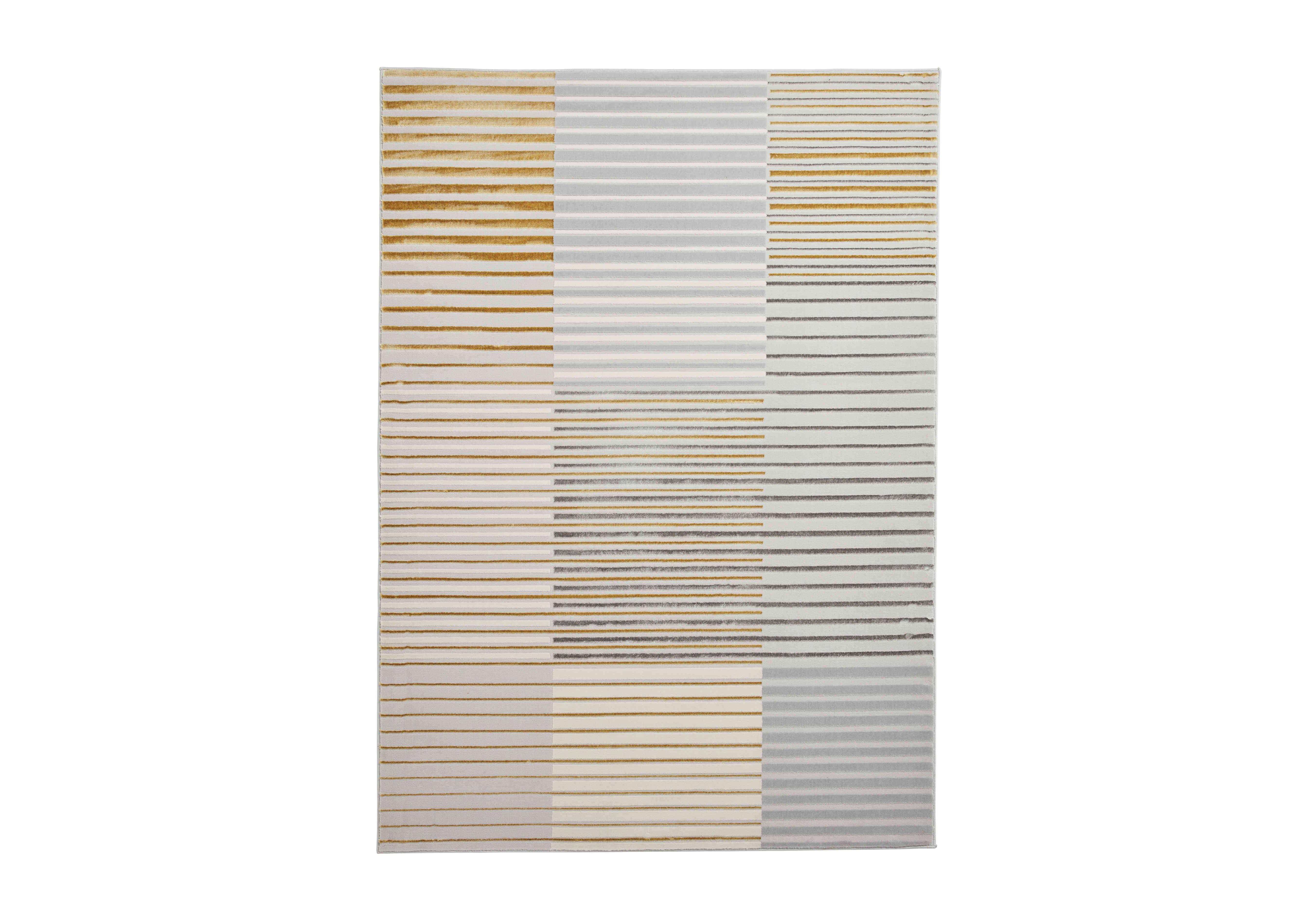 Linea Rug in Grey/Gold on Furniture Village