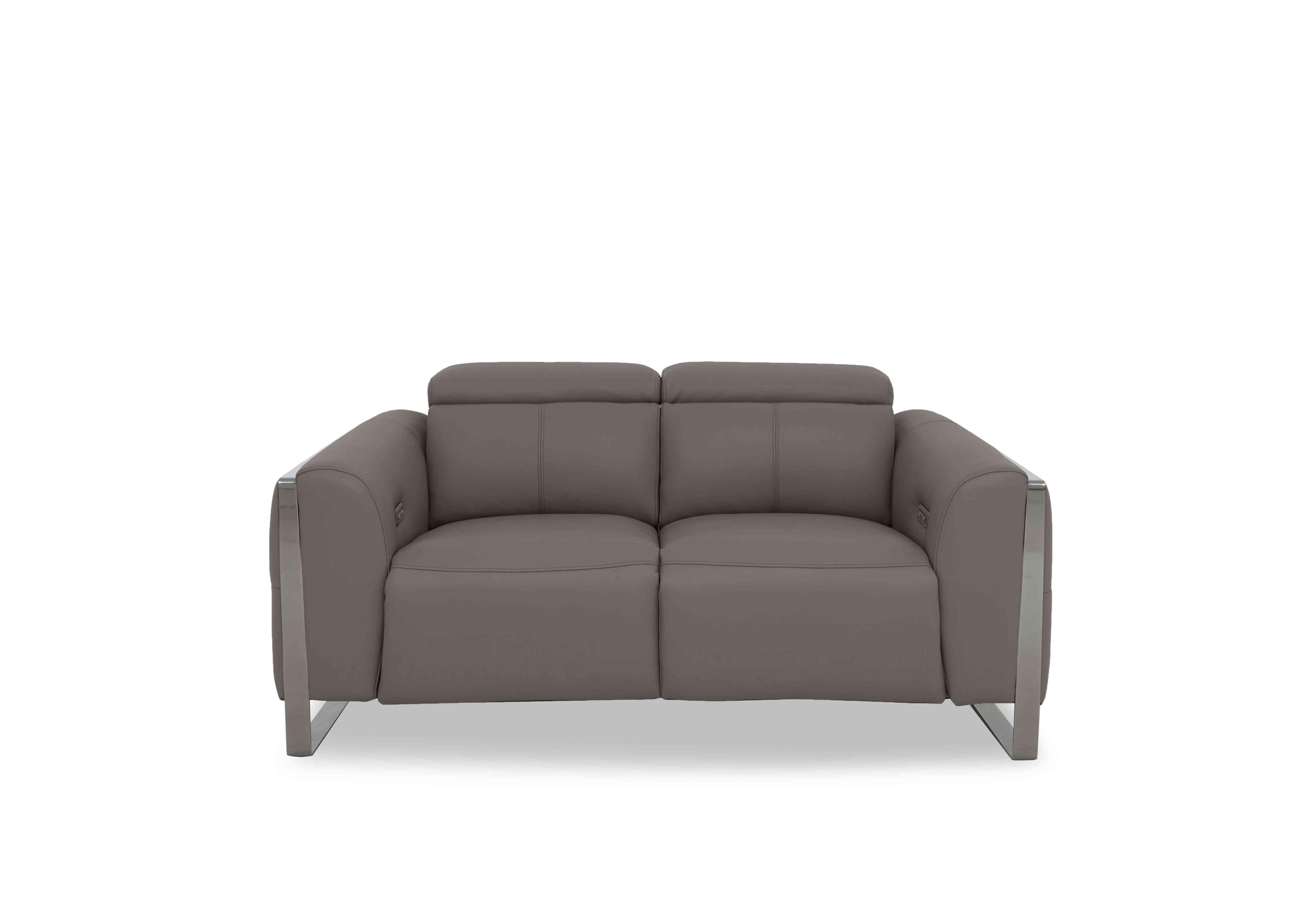 Gisella Leather 2 Seater Power Recliner Sofa in Cat-40/15 Elephant on Furniture Village