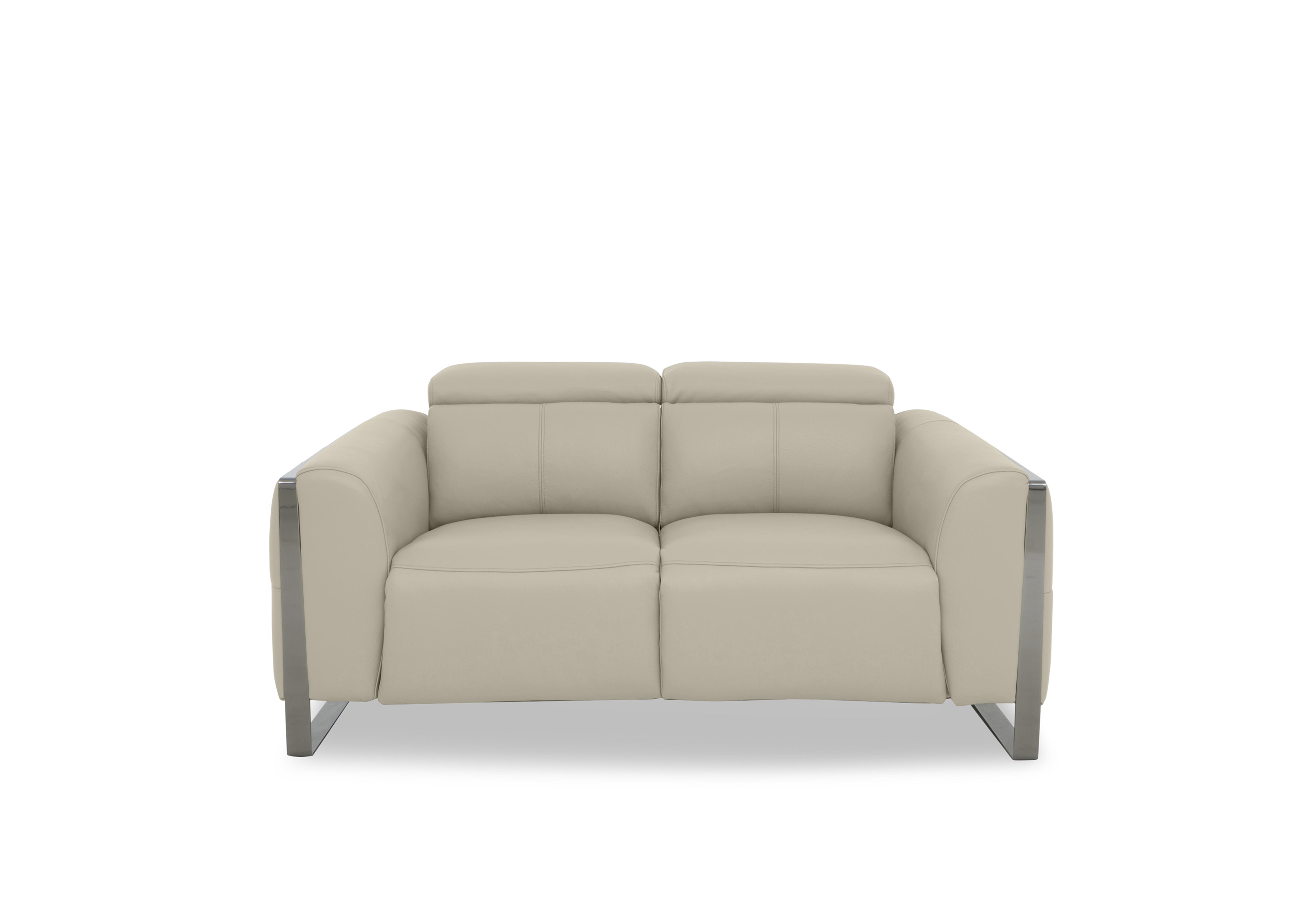 Gisella Leather 2 Seater Sofa in Cat-60/05 Bone China on Furniture Village