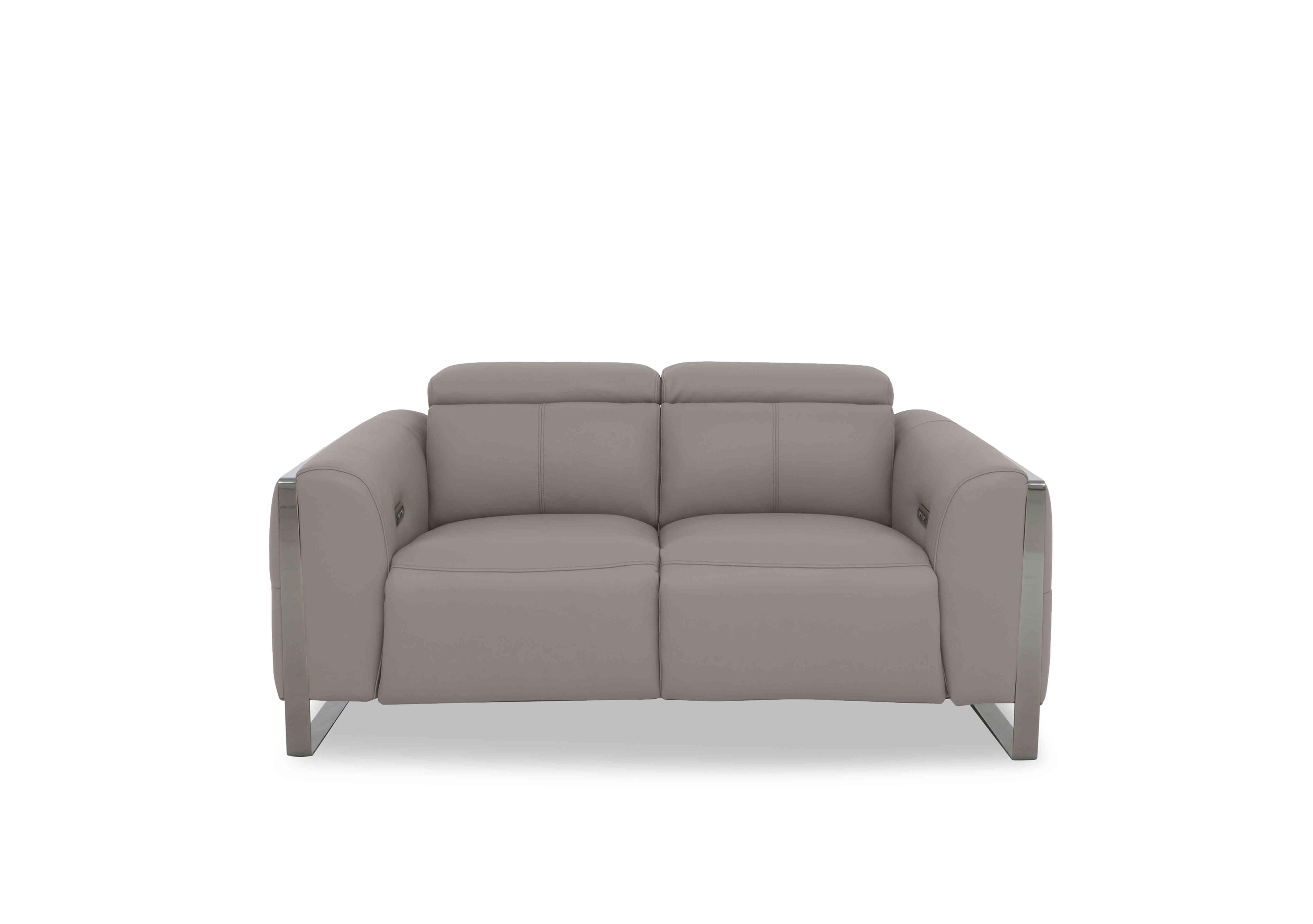 Gisella Leather 2 Seater Sofa in Cat-60/23 Lead Grey on Furniture Village