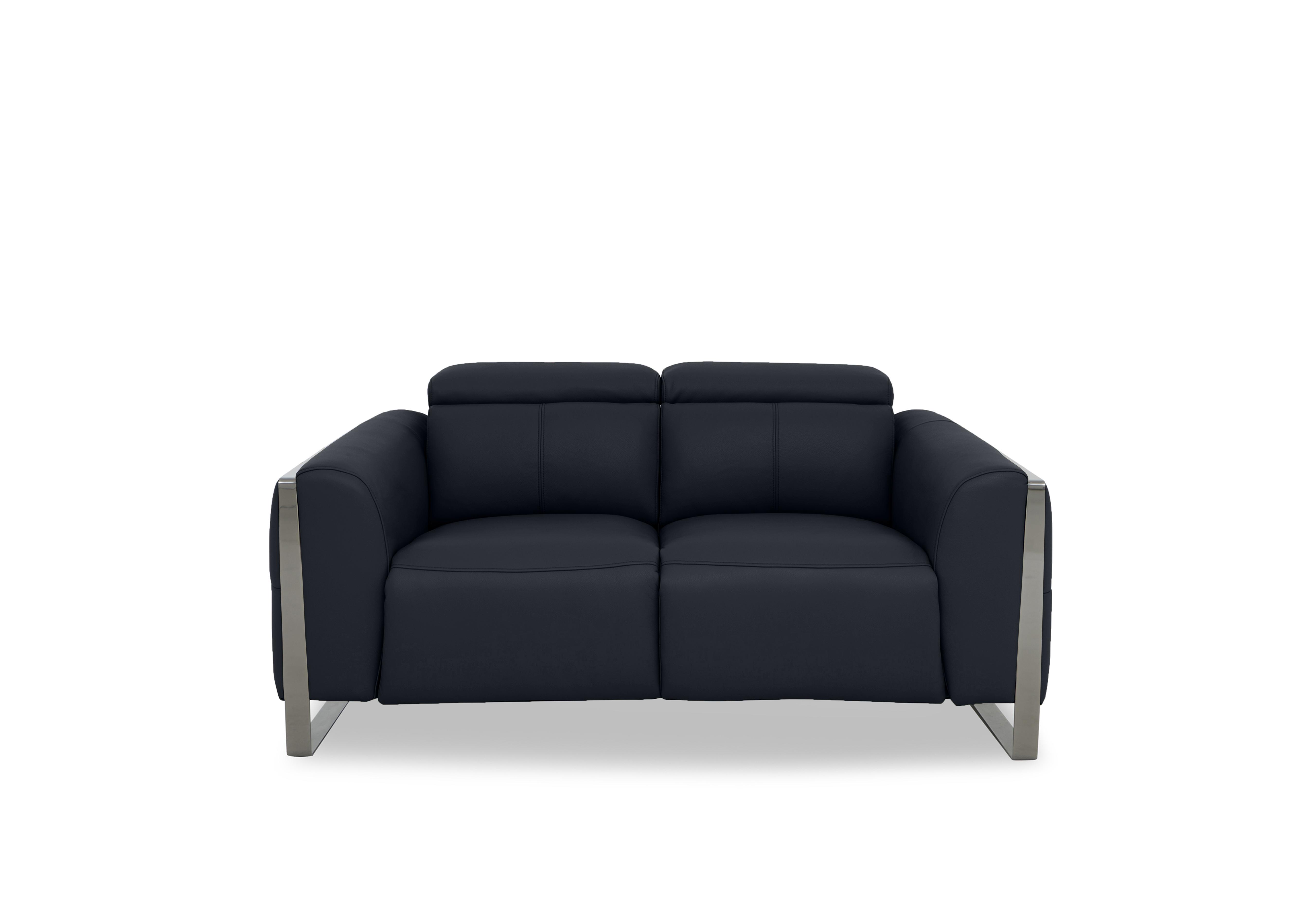 Gisella Leather 2 Seater Sofa in Cat-60/24 Navy on Furniture Village