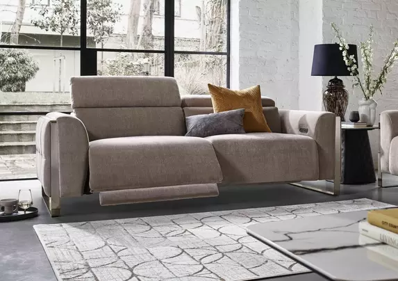 Gisella Fabric 3 Seater Power Recliner Sofa with Power Headrests Furniture Village