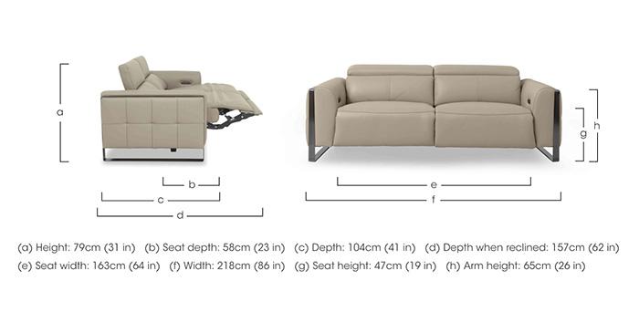 Gisella Leather 3 Seater Sofa in  on Furniture Village