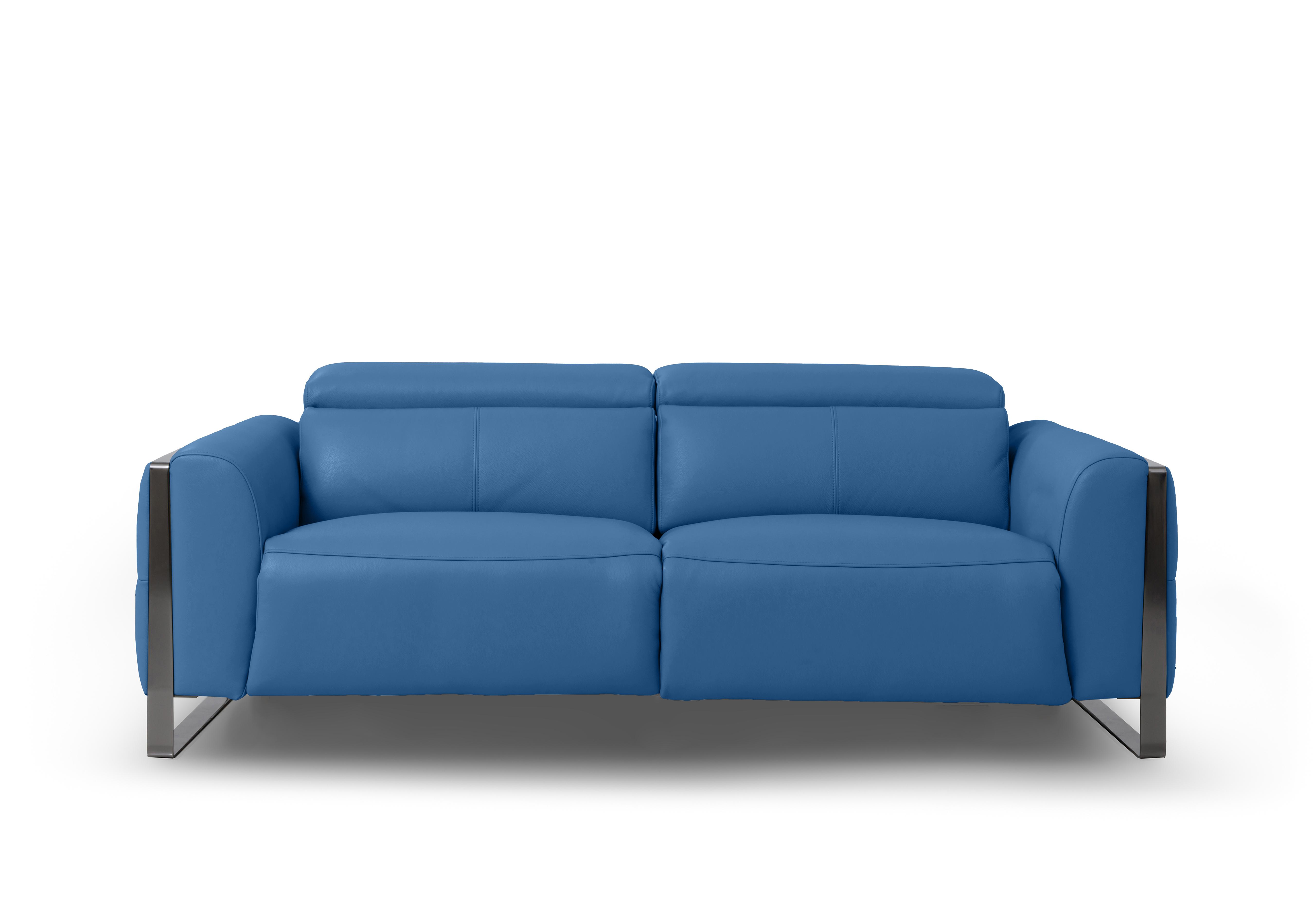 Gisella Leather 3 Seater Sofa in Cat-40/12 Aegean on Furniture Village