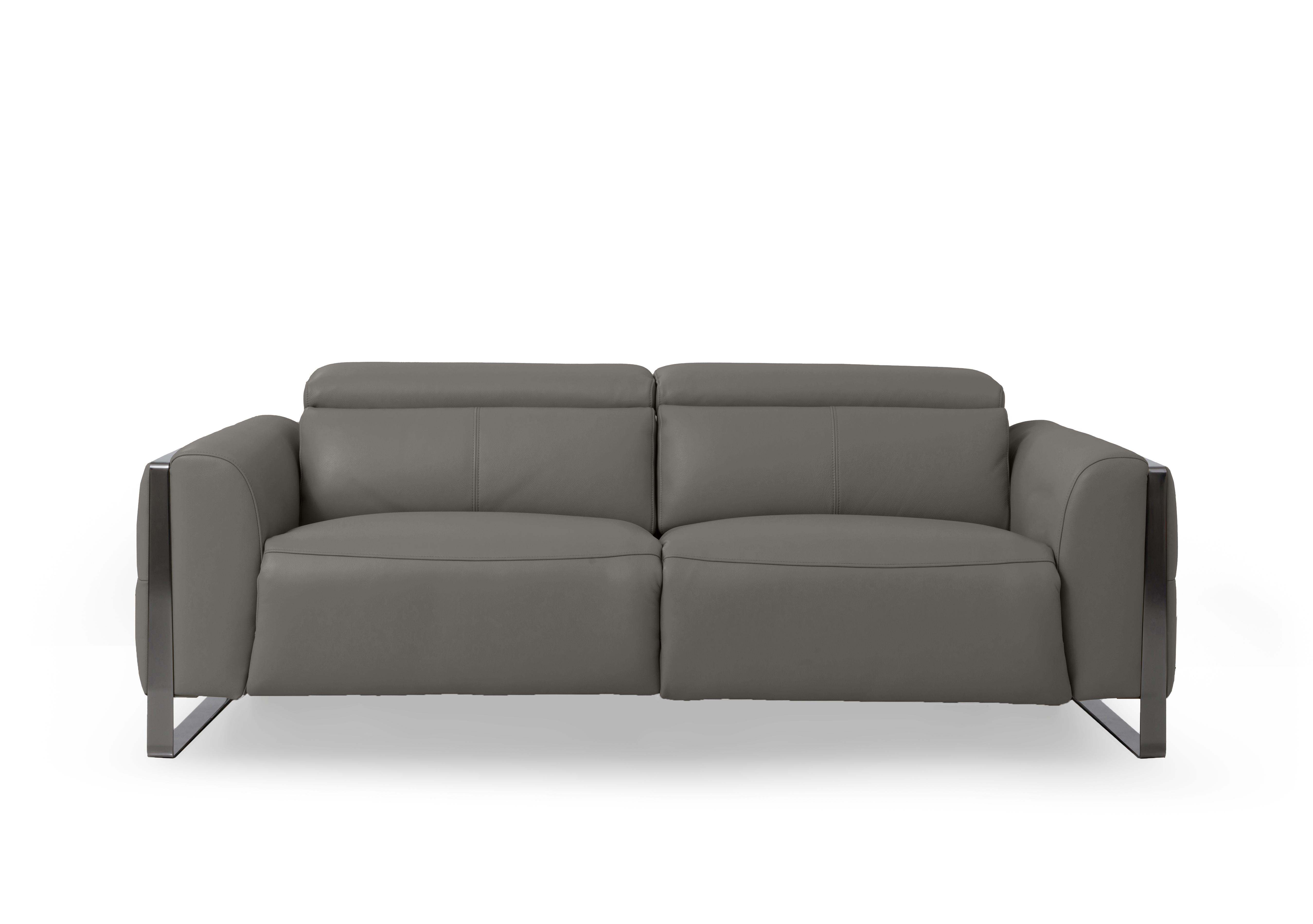 Gisella Leather 3 Seater Sofa in Cat-40/15 Elephant on Furniture Village