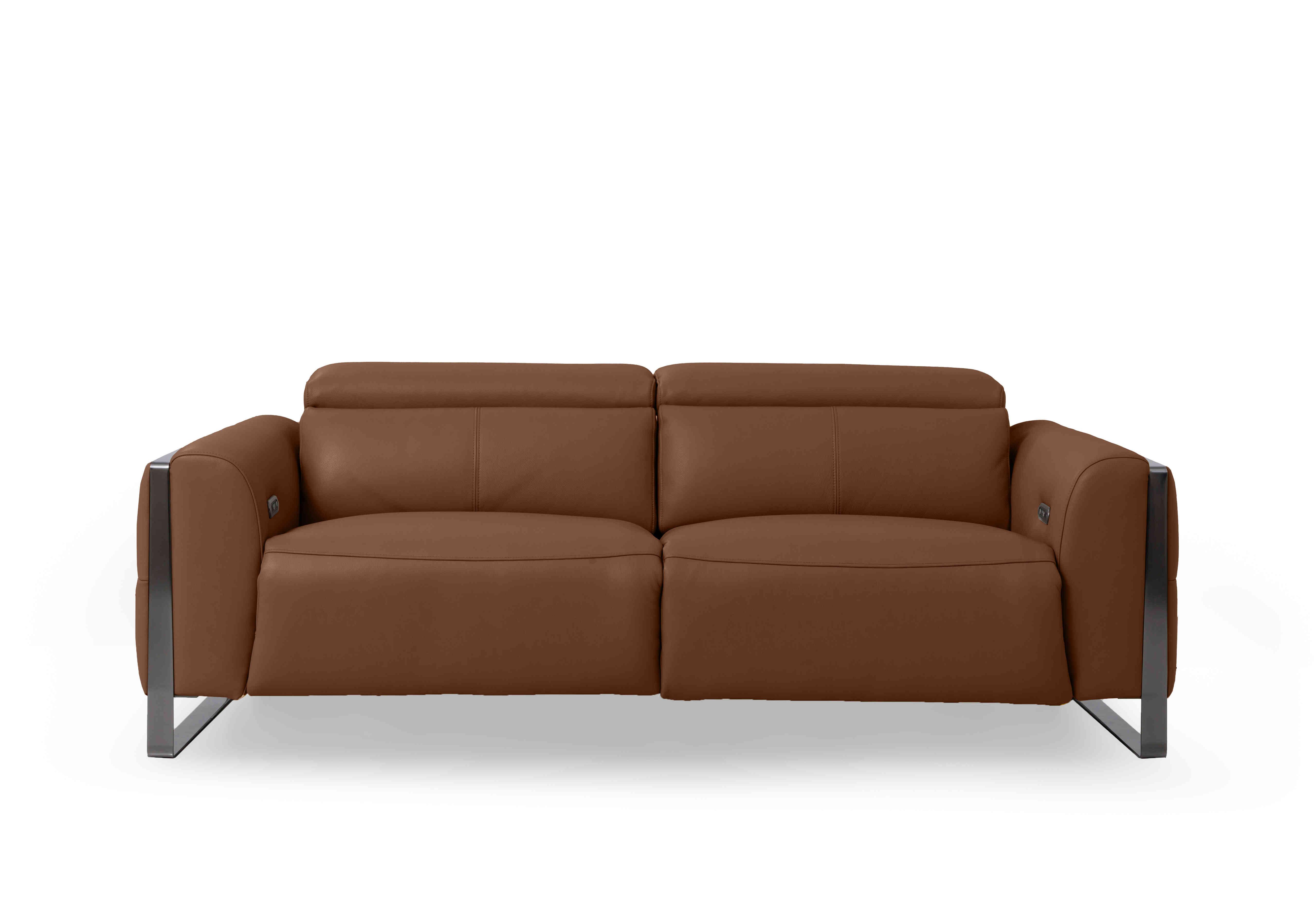 Gisella Leather 3 Seater Sofa in Cat-60/07 Butterscotch on Furniture Village