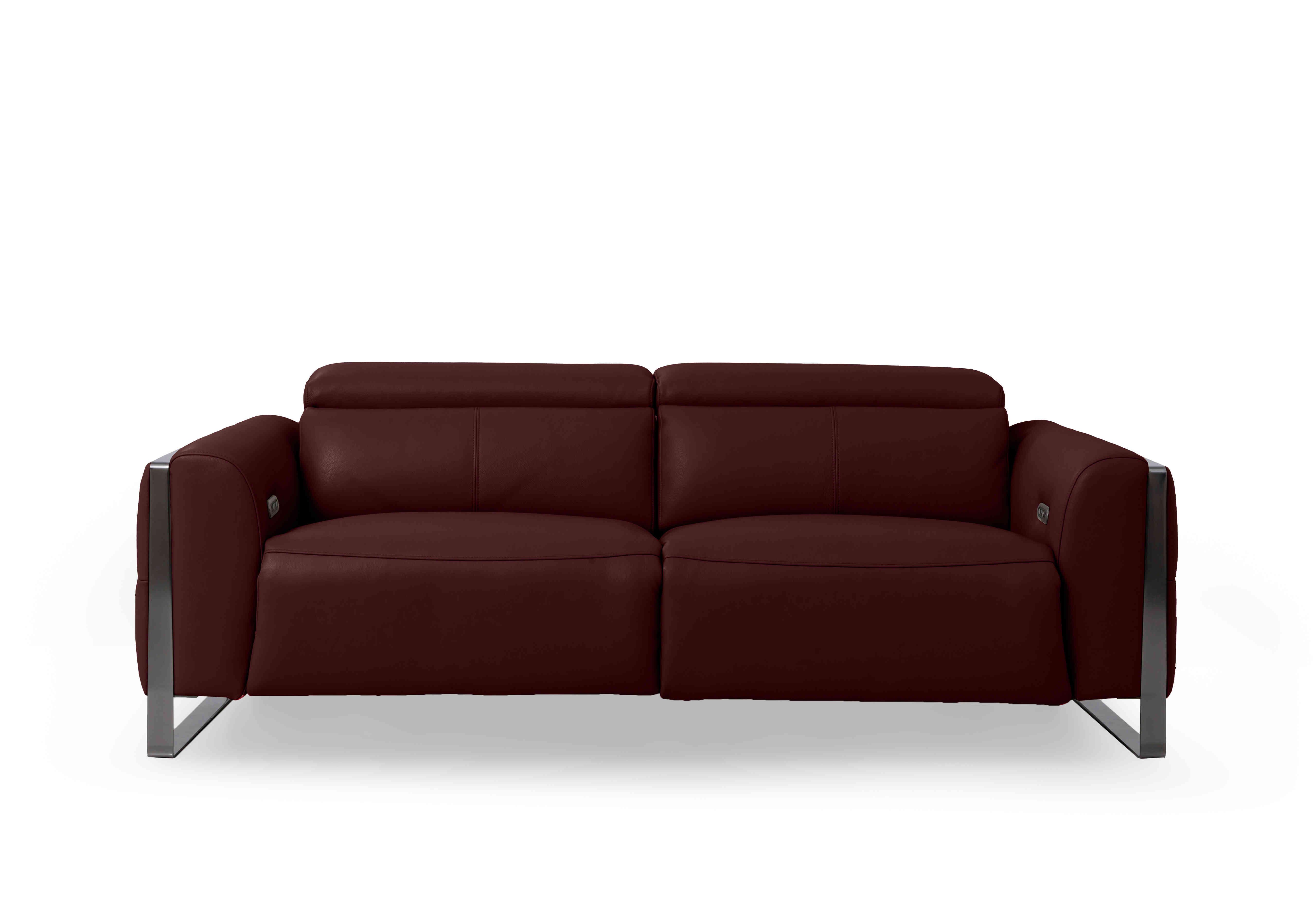 Gisella Leather 3 Seater Sofa in Cat-60/15 Ruby on Furniture Village