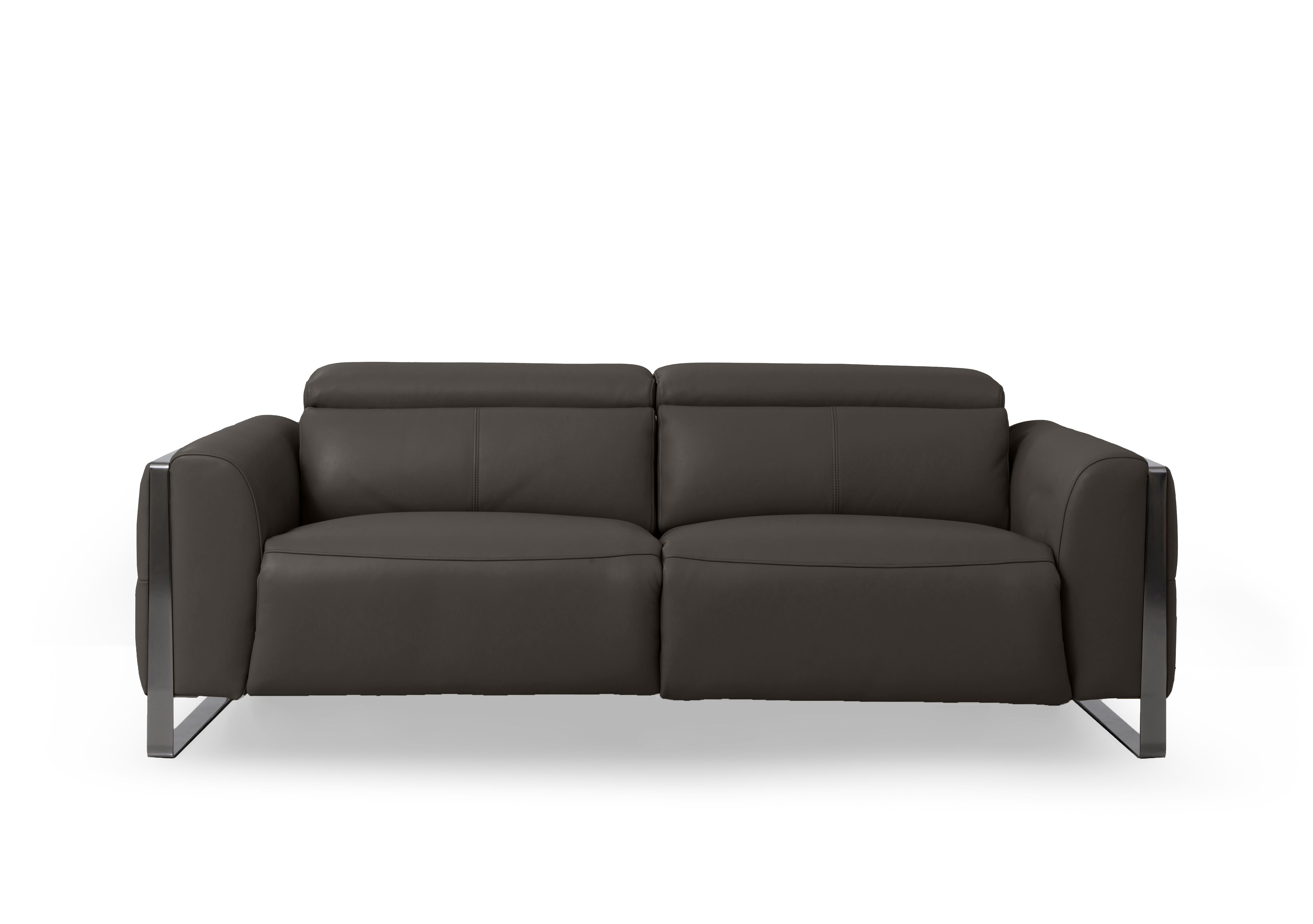 Gisella Leather 3 Seater Sofa in Cat-60/21 Storm on Furniture Village