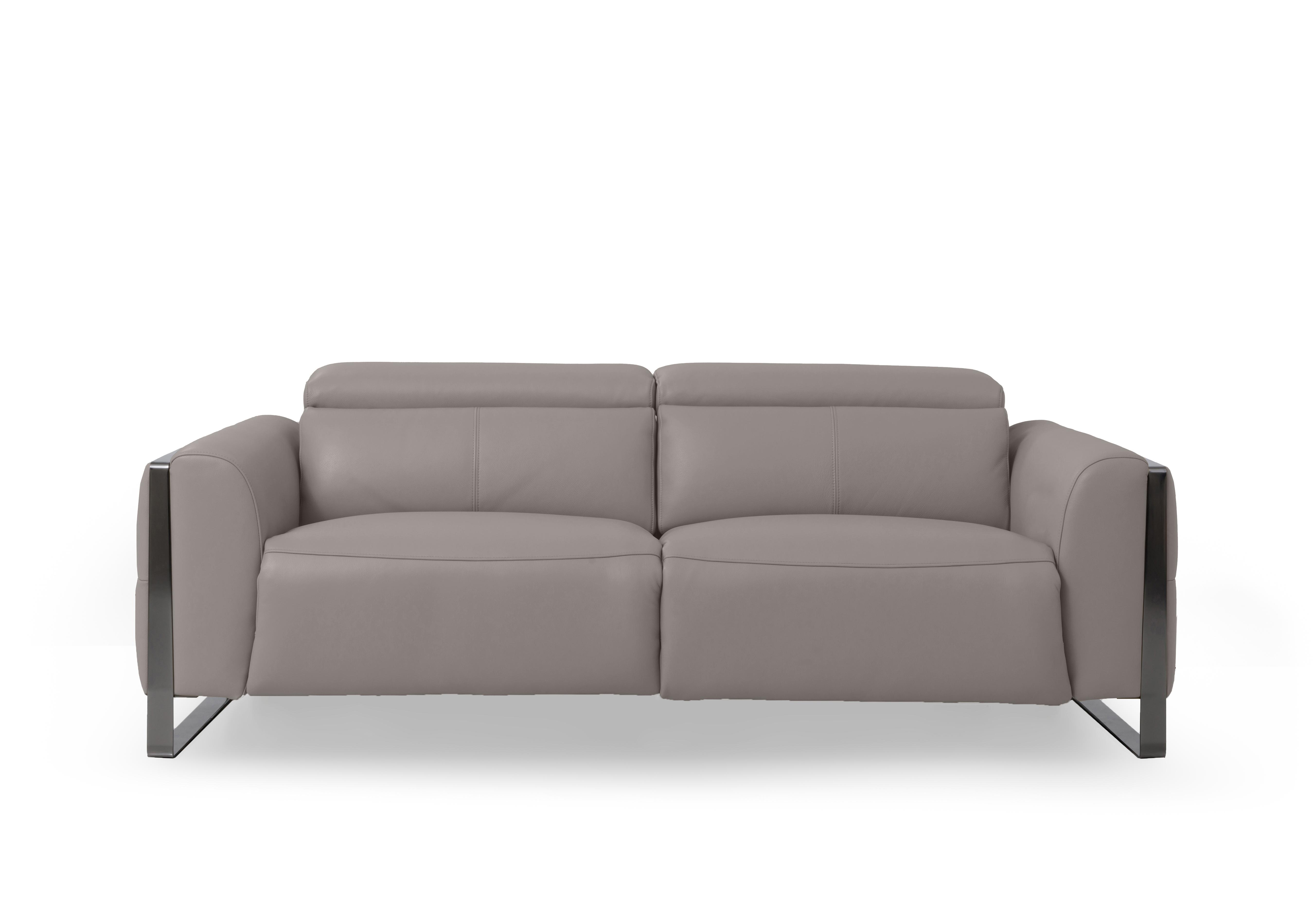 Gisella Leather 3 Seater Sofa in Cat-60/23 Lead Grey on Furniture Village