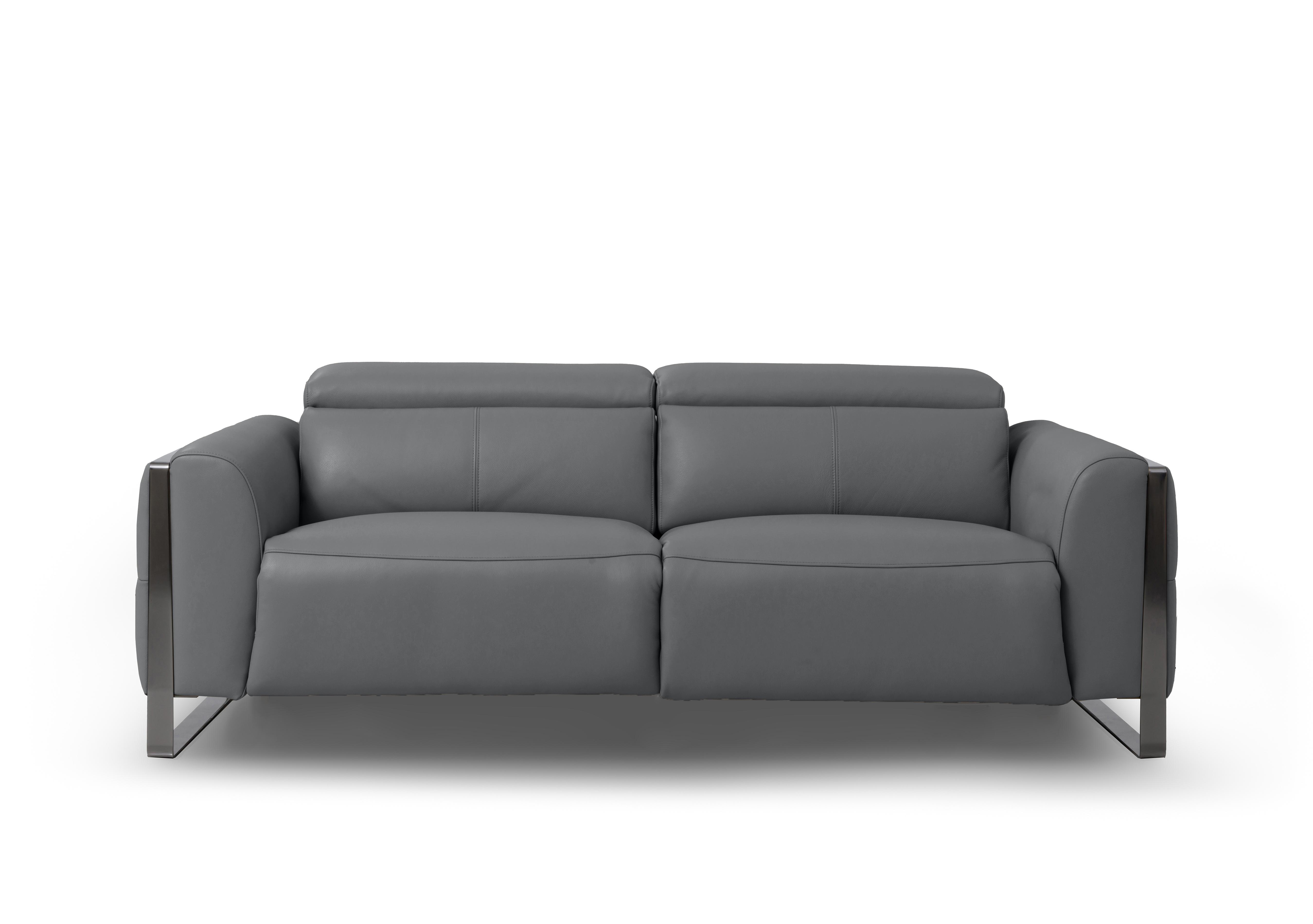 Gisella Leather 3 Seater Sofa in Cat-60/33 Granite on Furniture Village