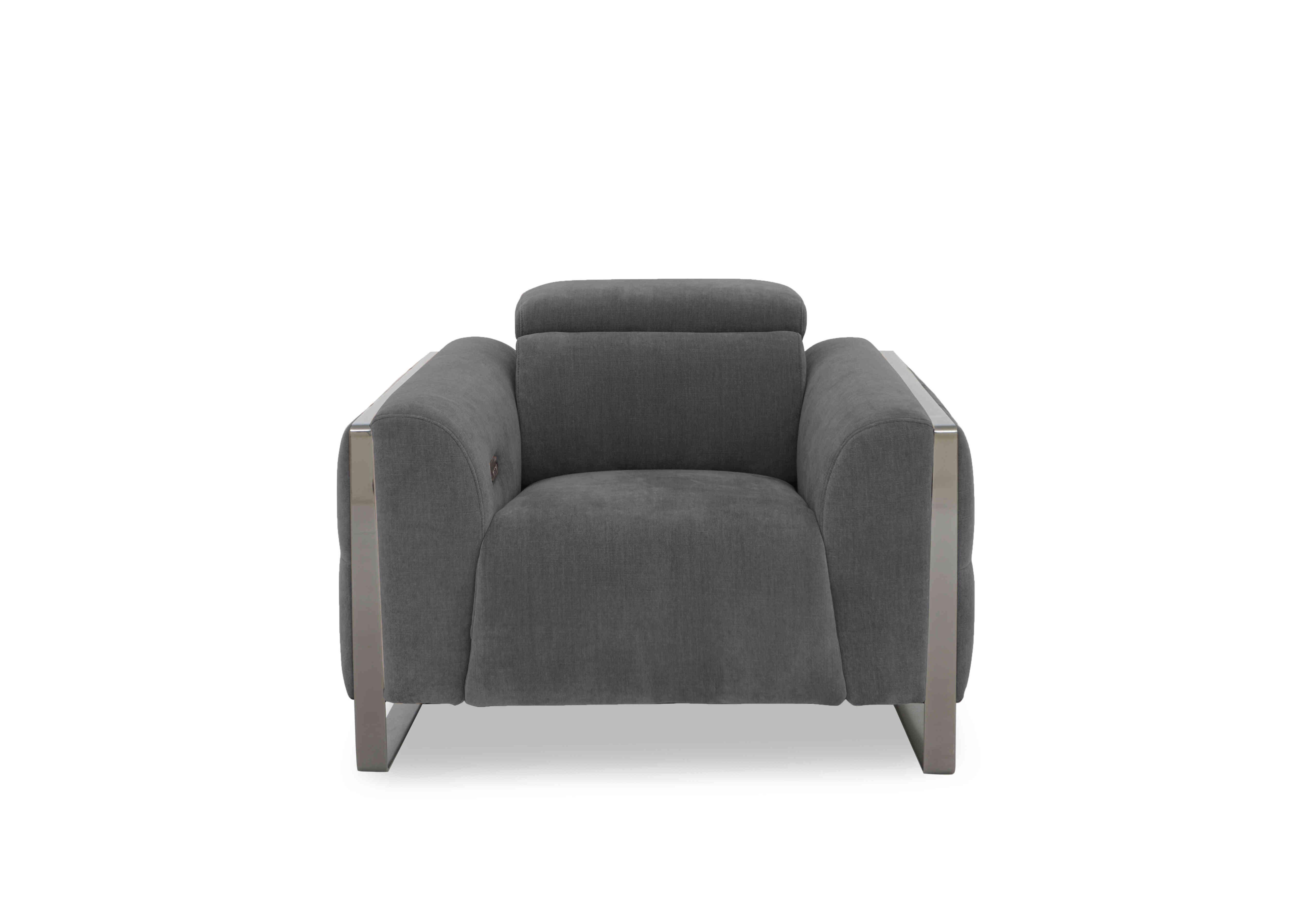 Gisella Fabric Power Recliner Chair with Power Headrest in Manhattan Charcoal 58003 on Furniture Village