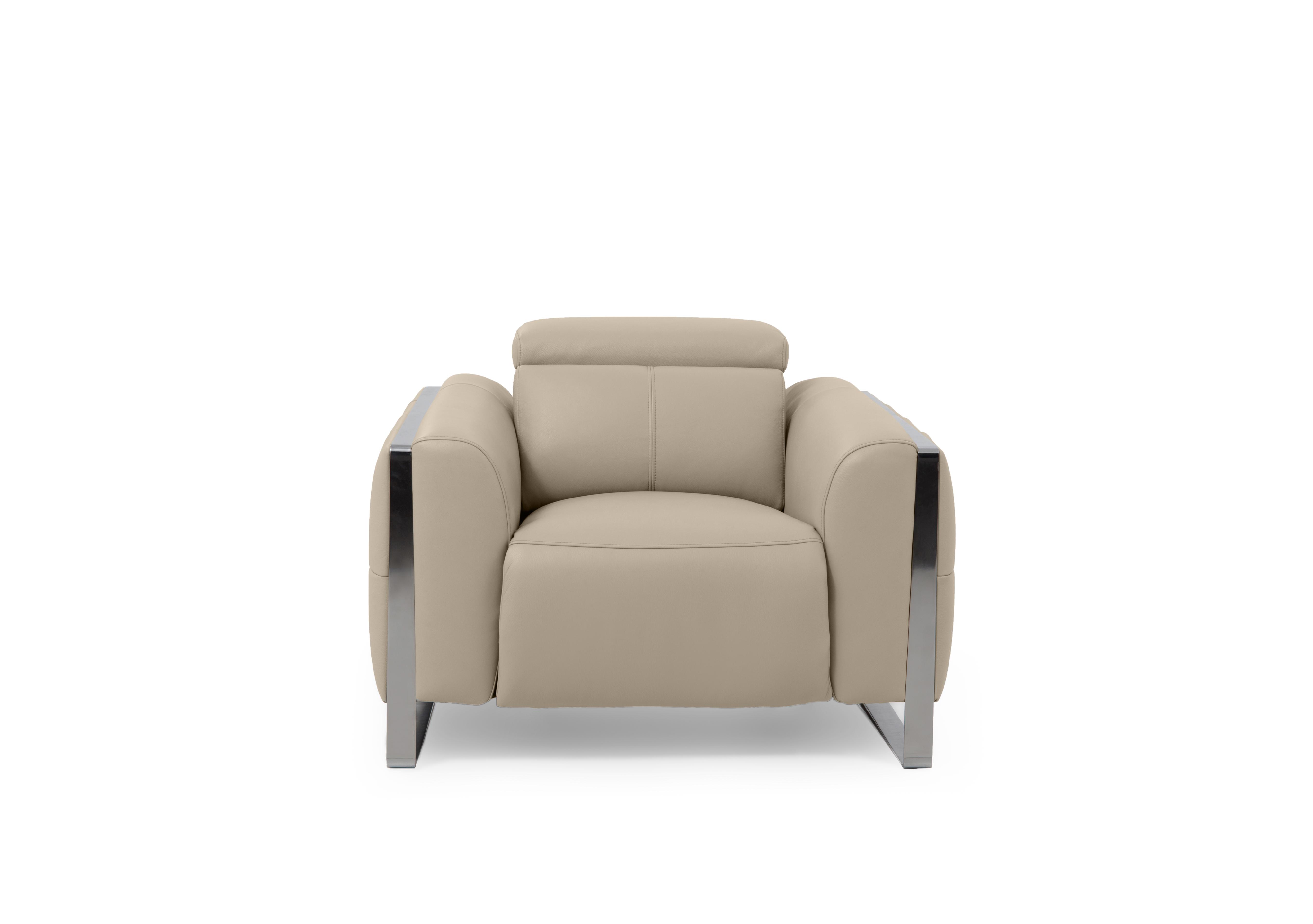 Gisella Leather Chair in Cat-40/08 Oyster on Furniture Village