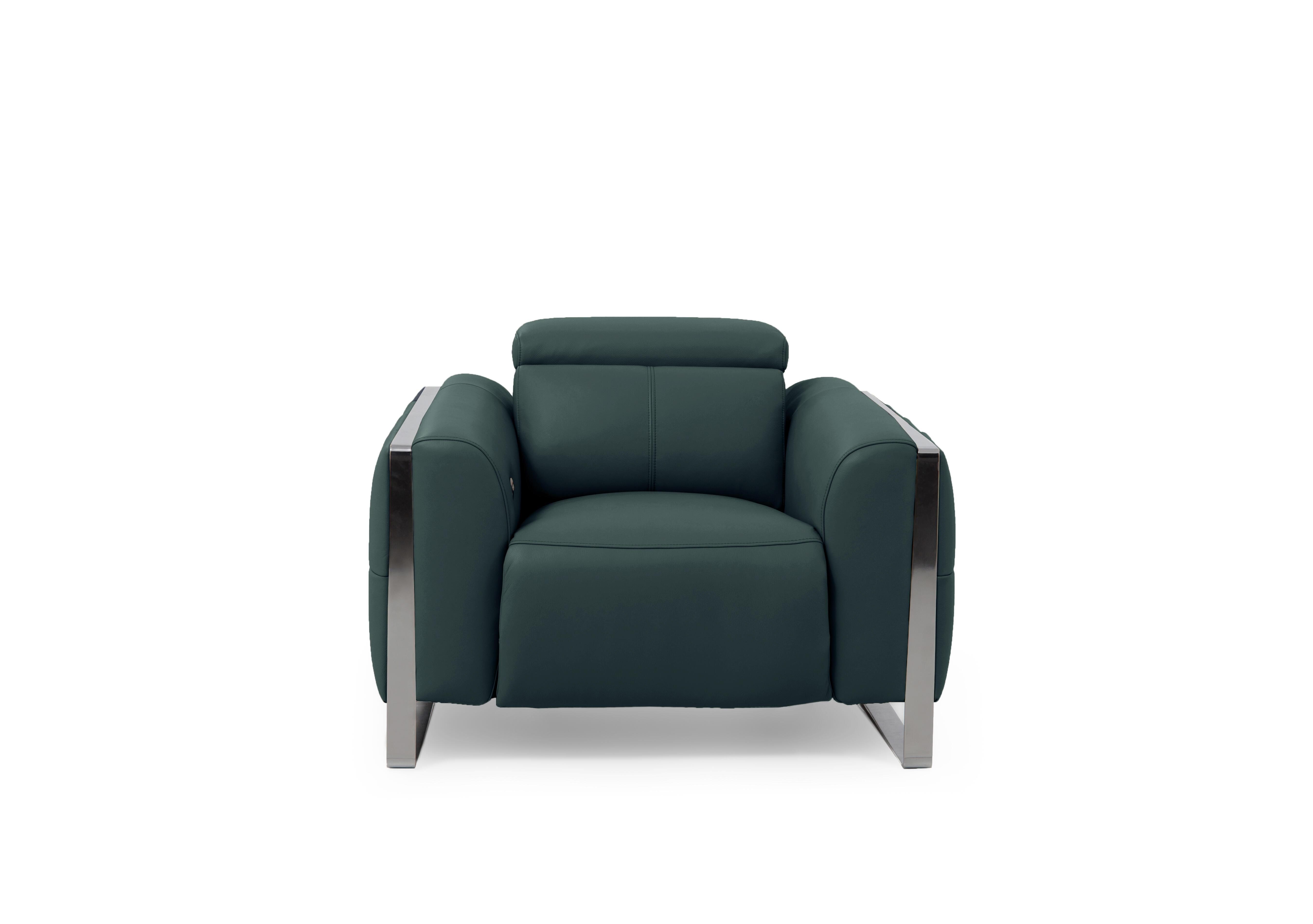 Gisella Leather Chair in Cat-40/09 Peacock on Furniture Village