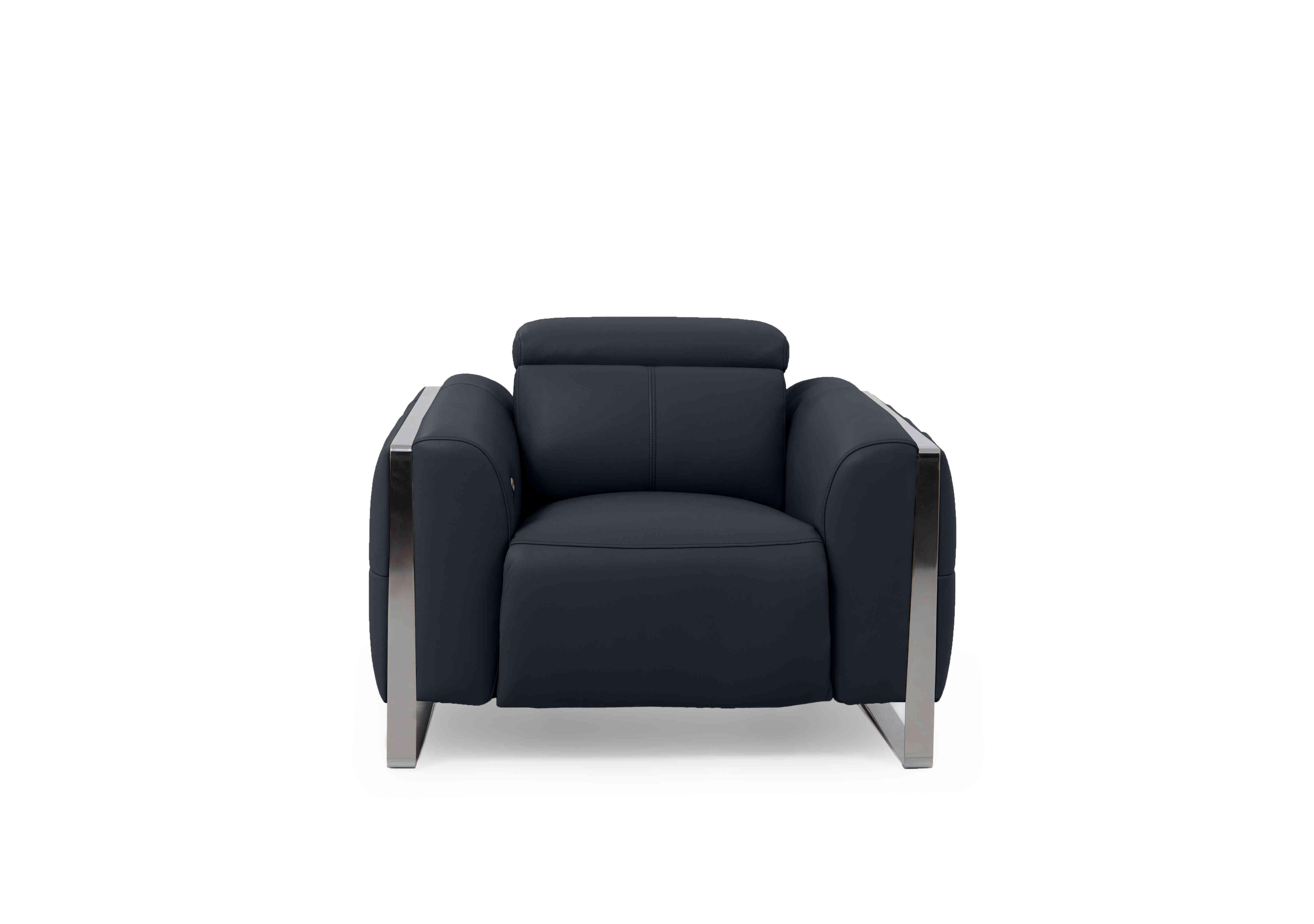 Gisella Leather Chair in Cat-60/24 Navy on Furniture Village