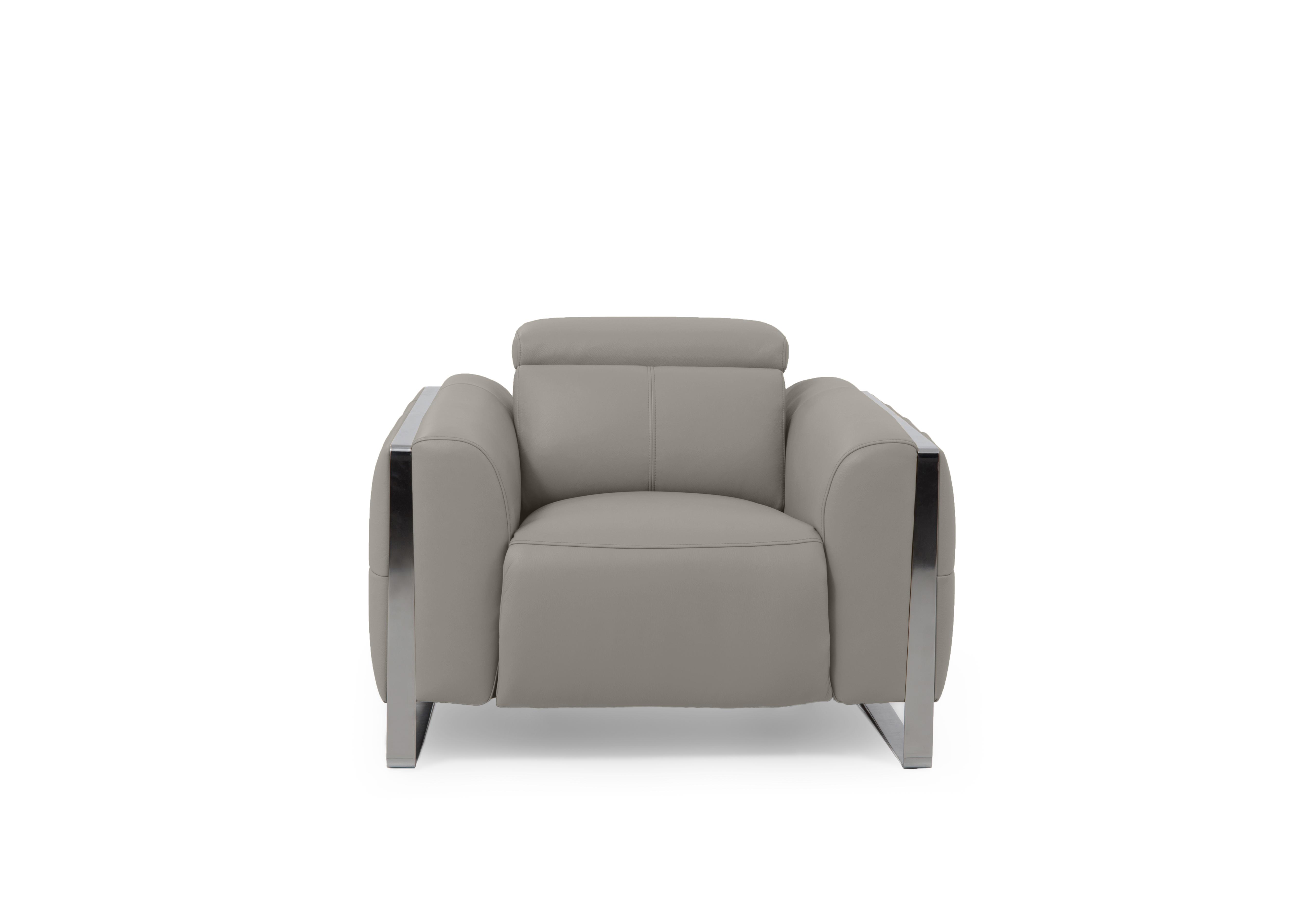 Gisella Leather Chair in Cat-60/28 New Grey on Furniture Village