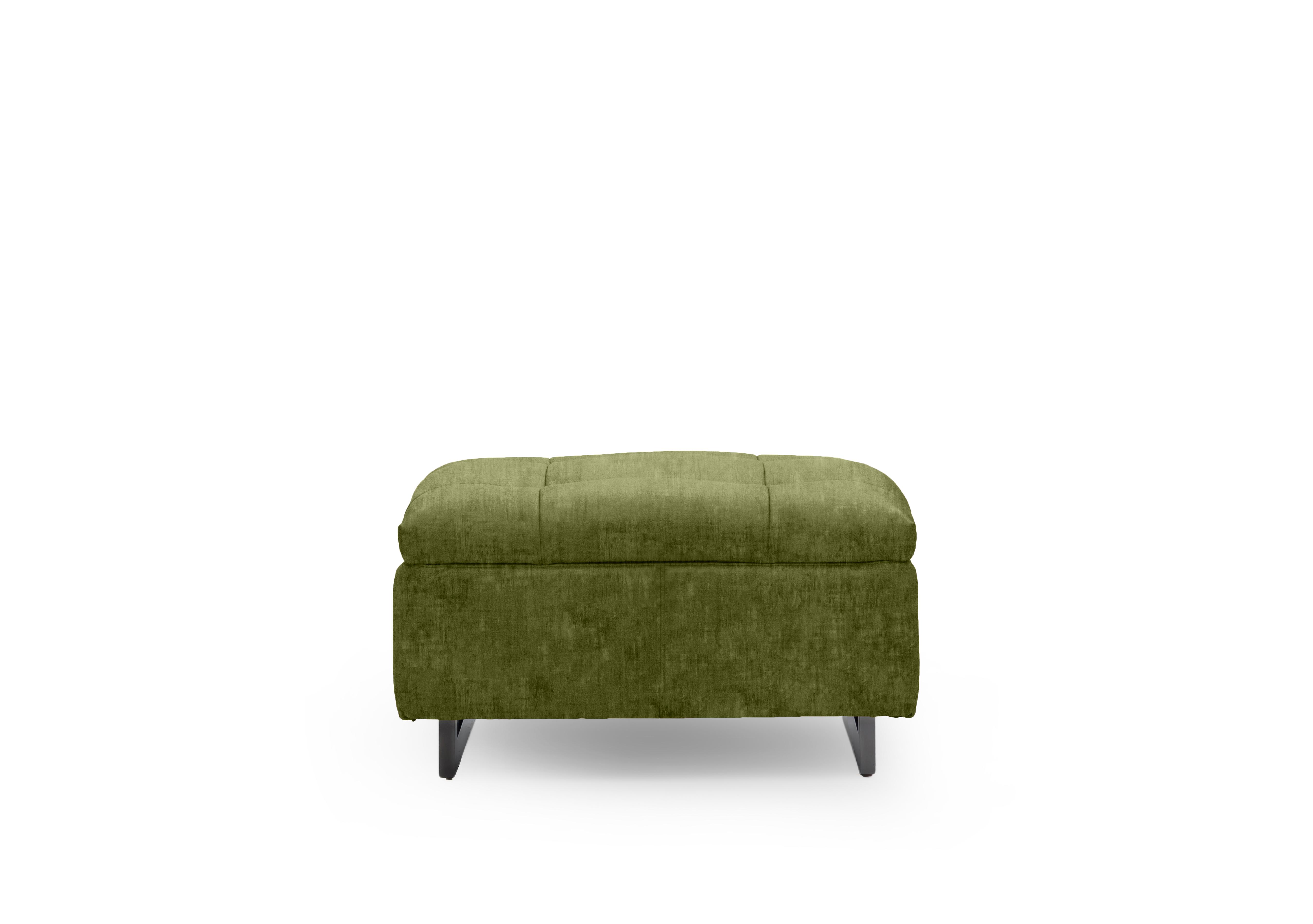 Gisella Fabric Large Footstool in Heritage Olive 52003 on Furniture Village