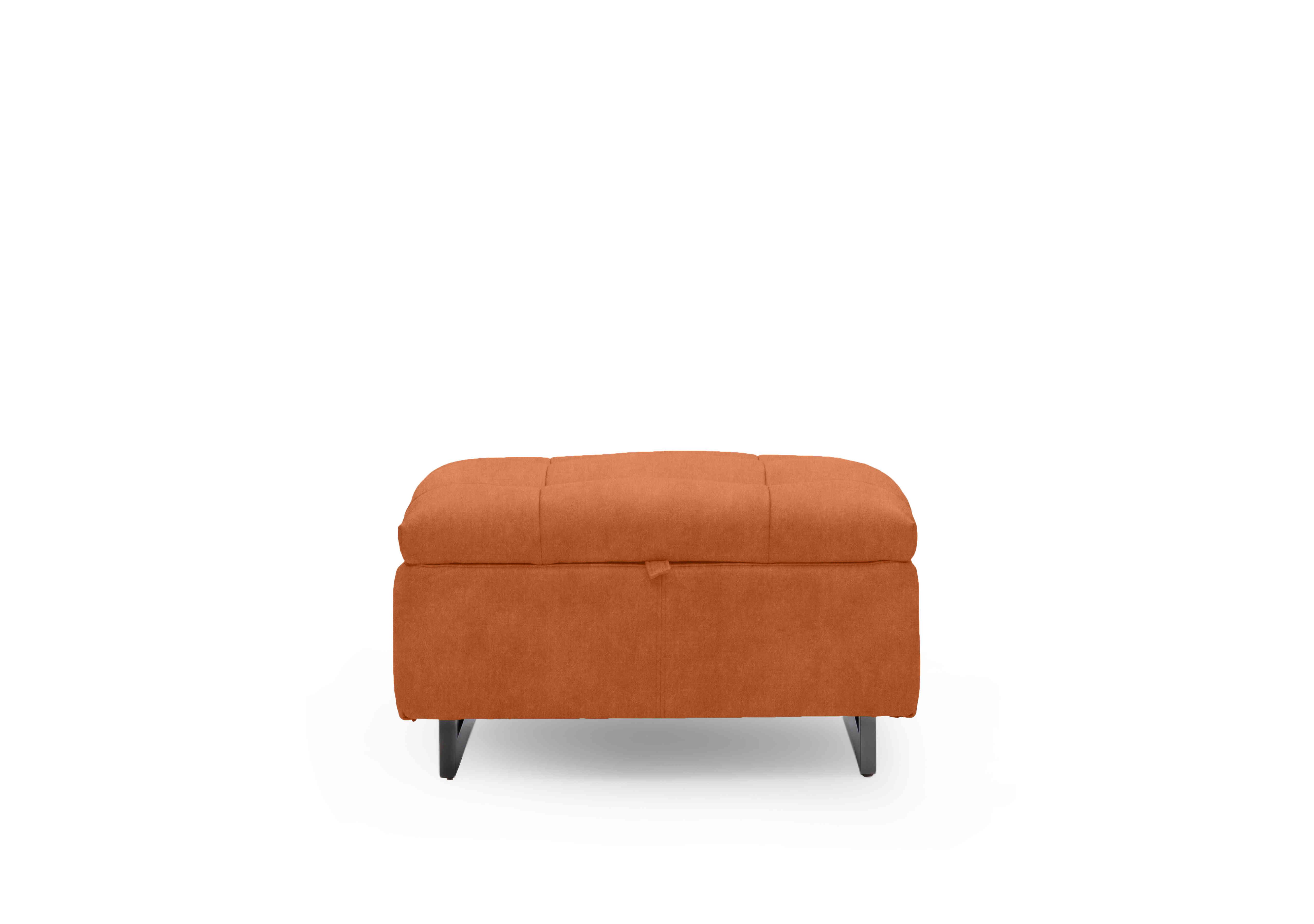 Gisella Fabric Storage Footstool in Dexter Pumpkin 43509 on Furniture Village