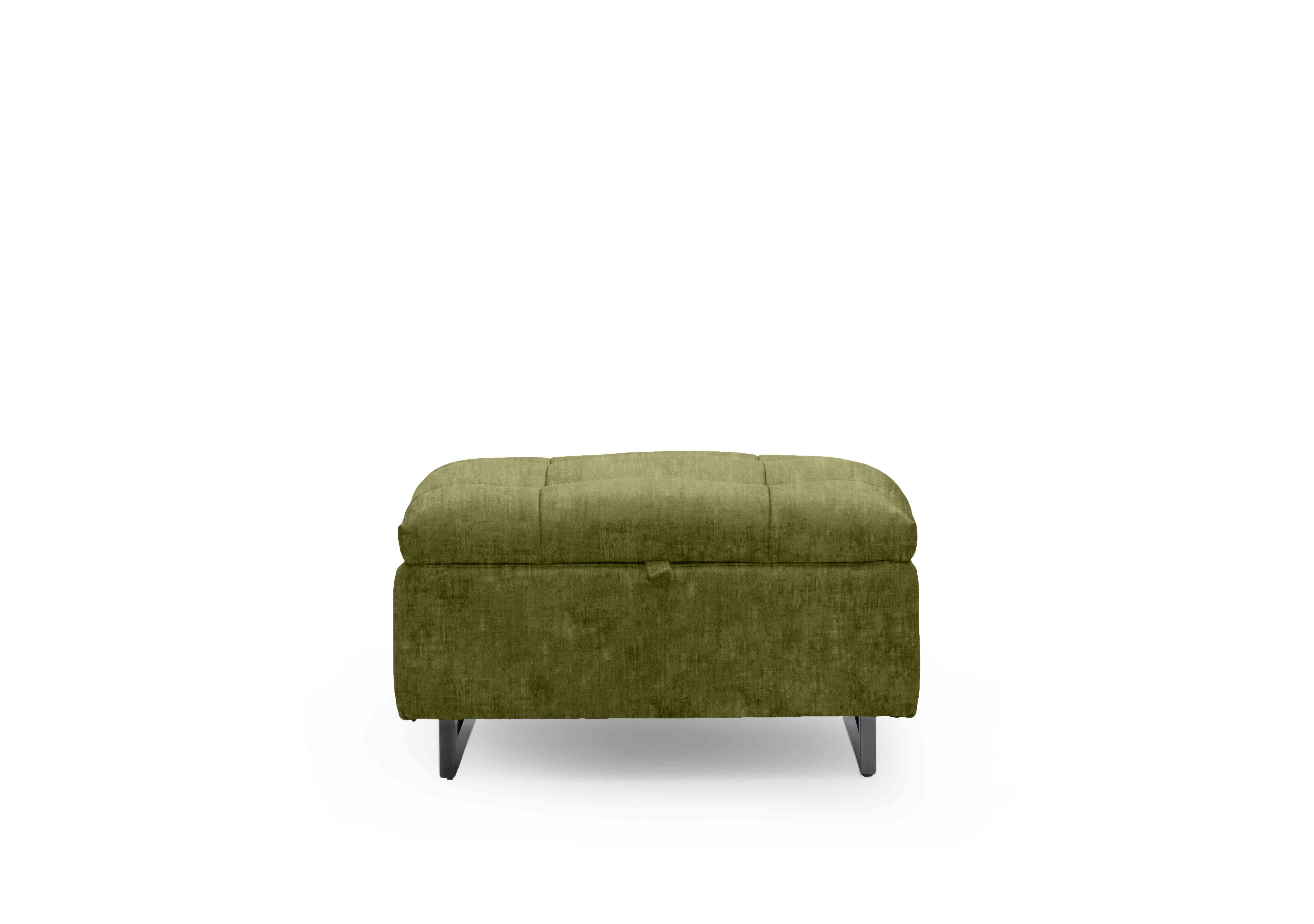 Gisella Fabric Storage Footstool in Heritage Olive 52003 on Furniture Village