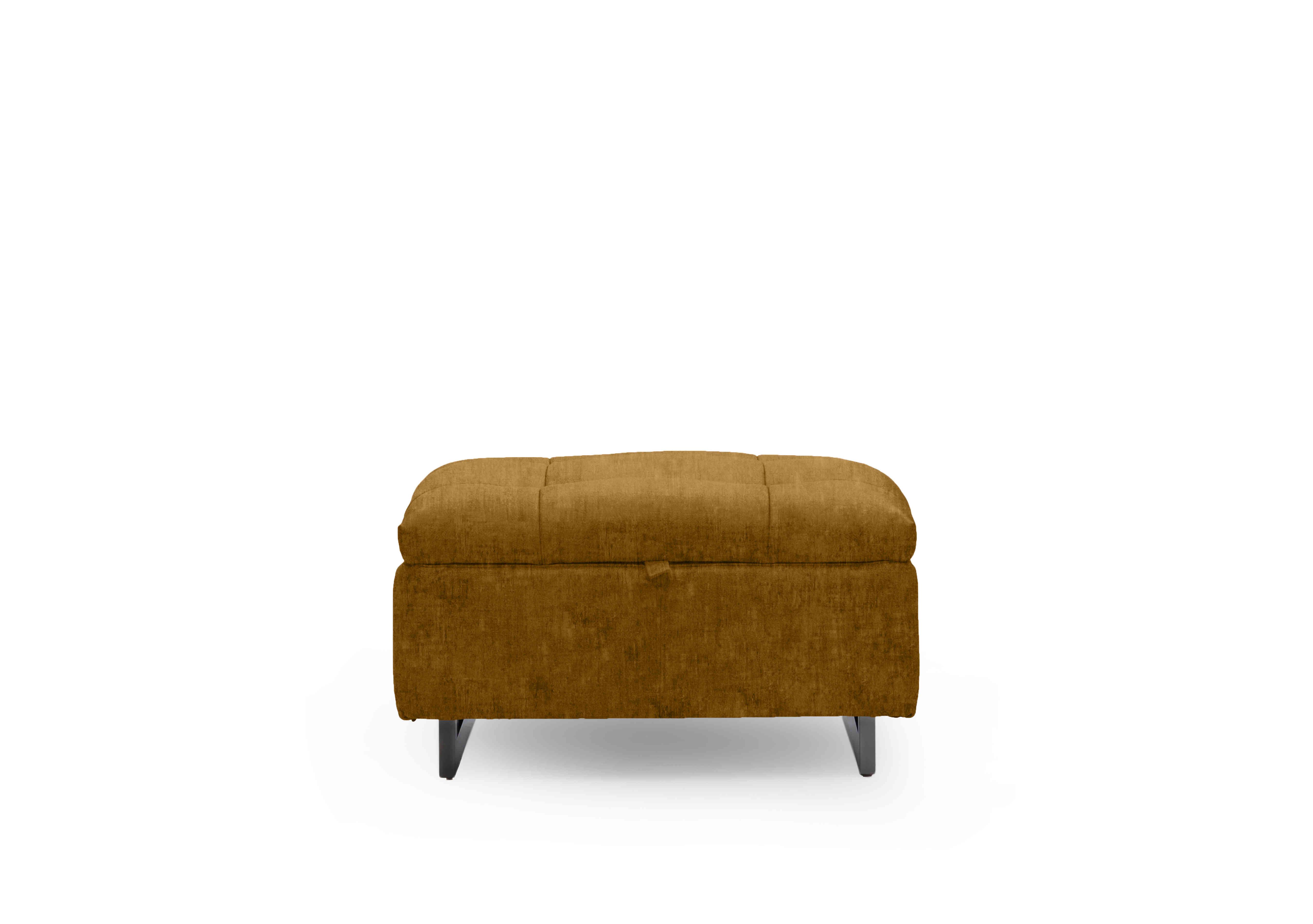 Gisella Fabric Storage Footstool in Heritage Saffron 52002 on Furniture Village