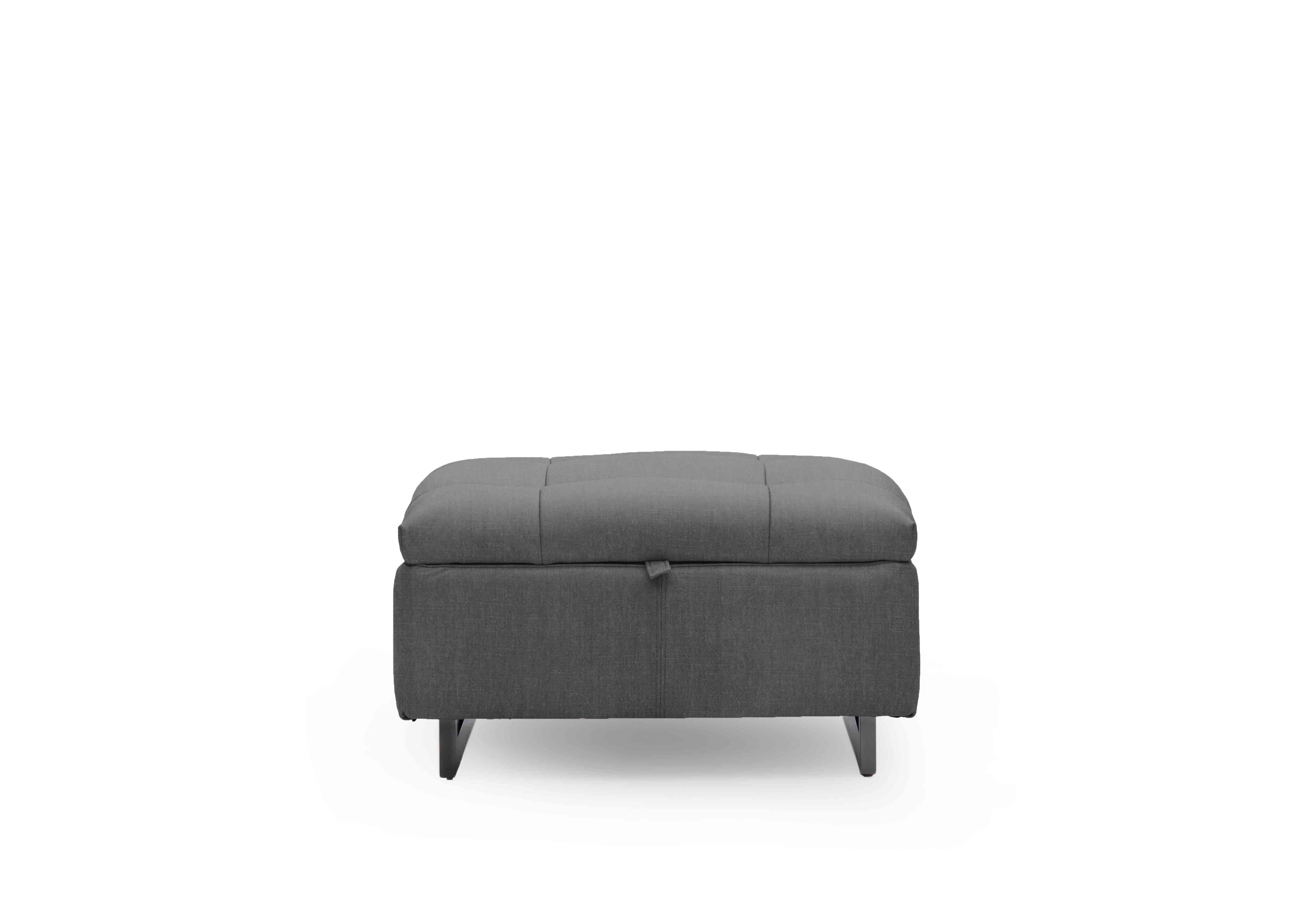 Gisella Fabric Storage Footstool in Manhattan Charcoal 58003 on Furniture Village