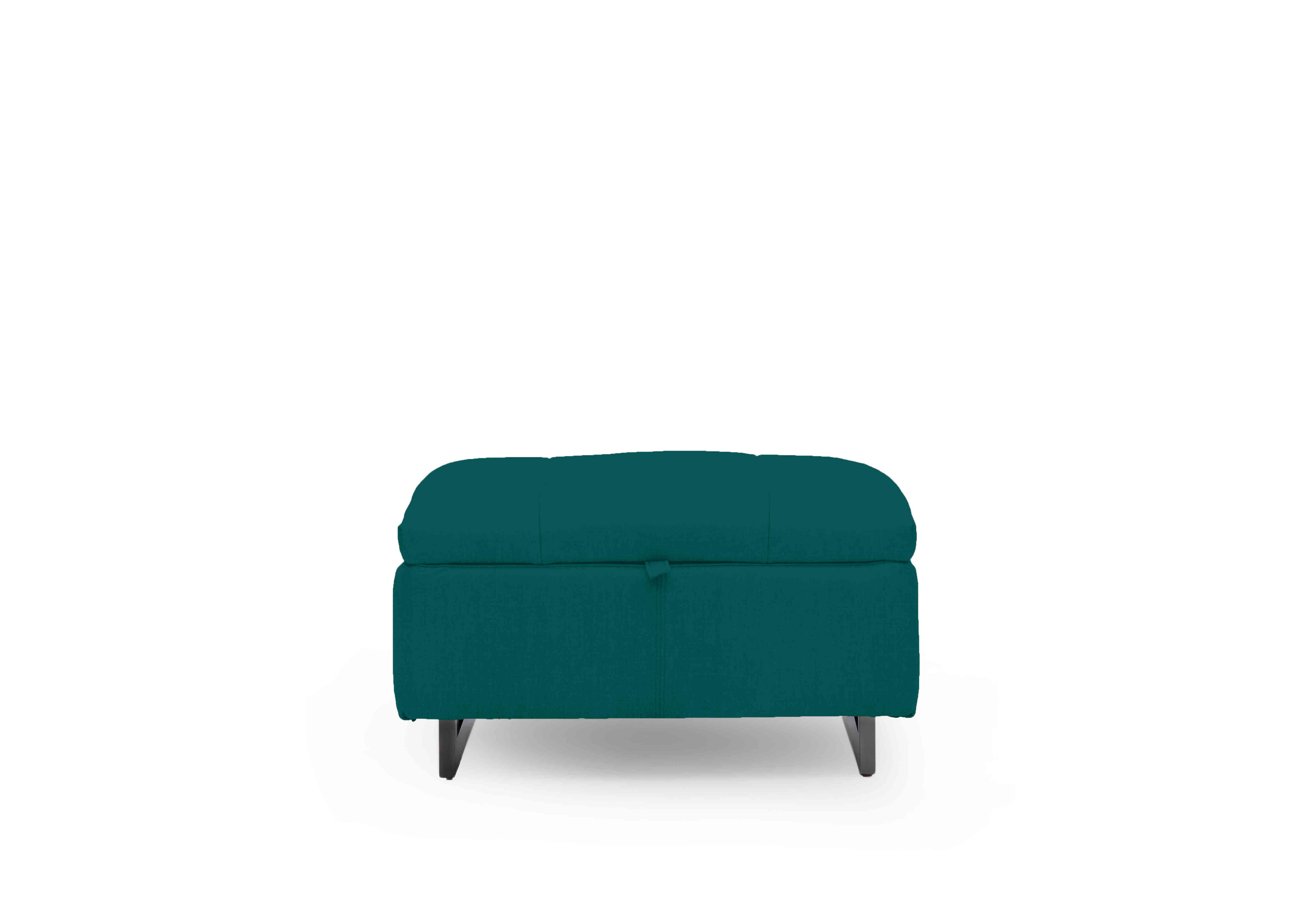 Gisella Fabric Storage Footstool in Opulence Teal 51003 on Furniture Village