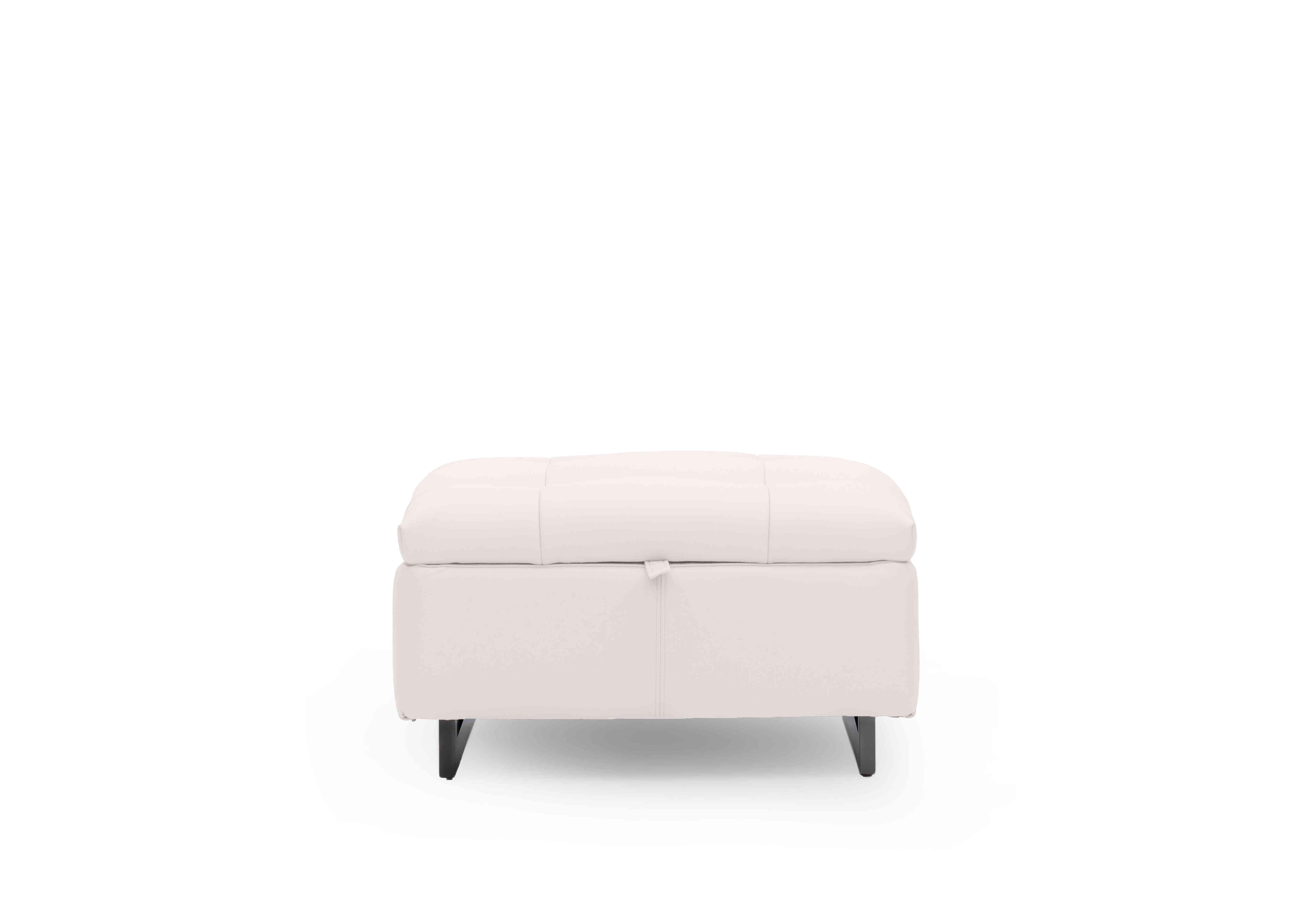 Gisella Leather Storage Footstool in Cat-40/13 Cotton on Furniture Village