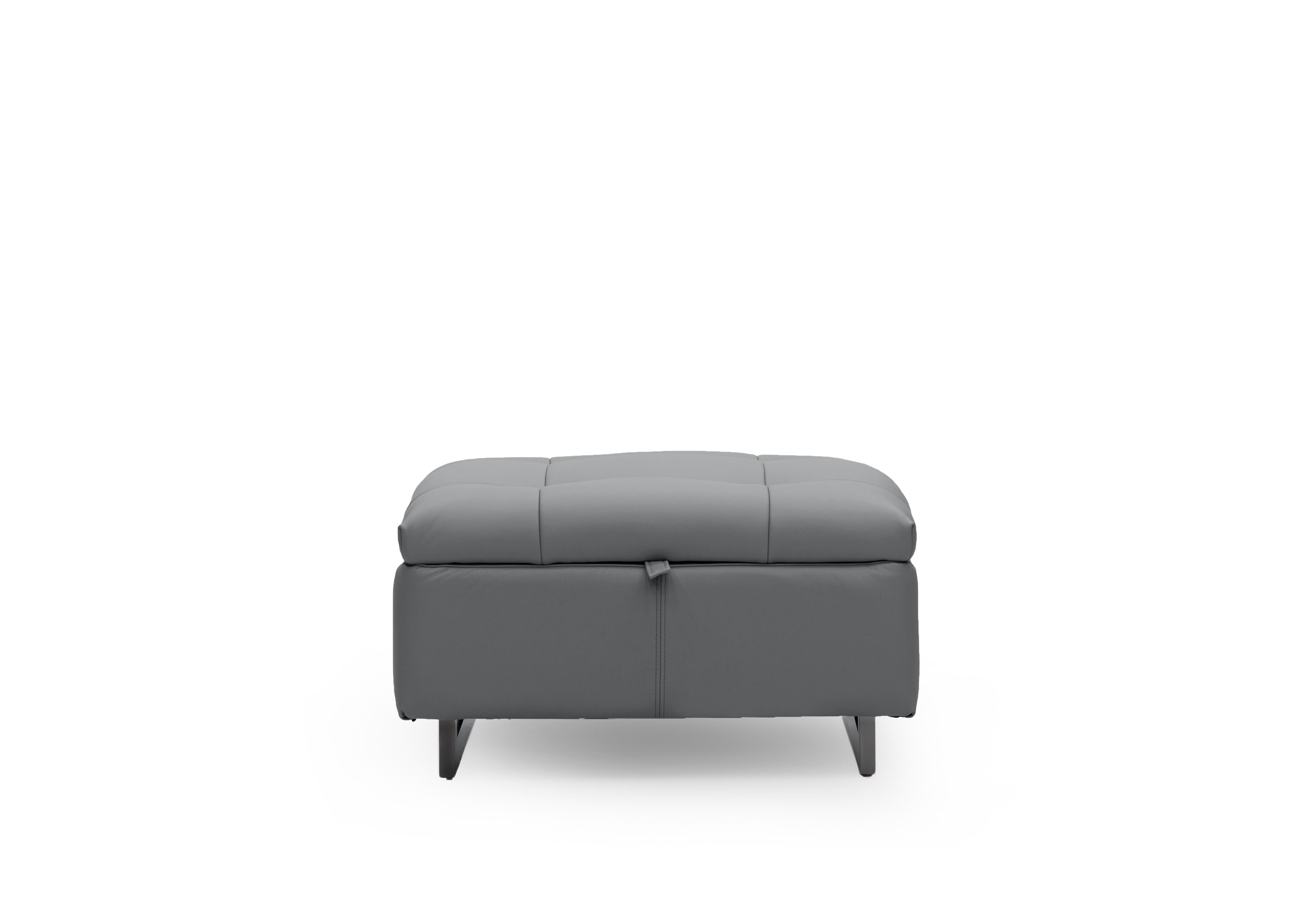 Gisella Leather Storage Footstool in Cat-60/33 Granite on Furniture Village