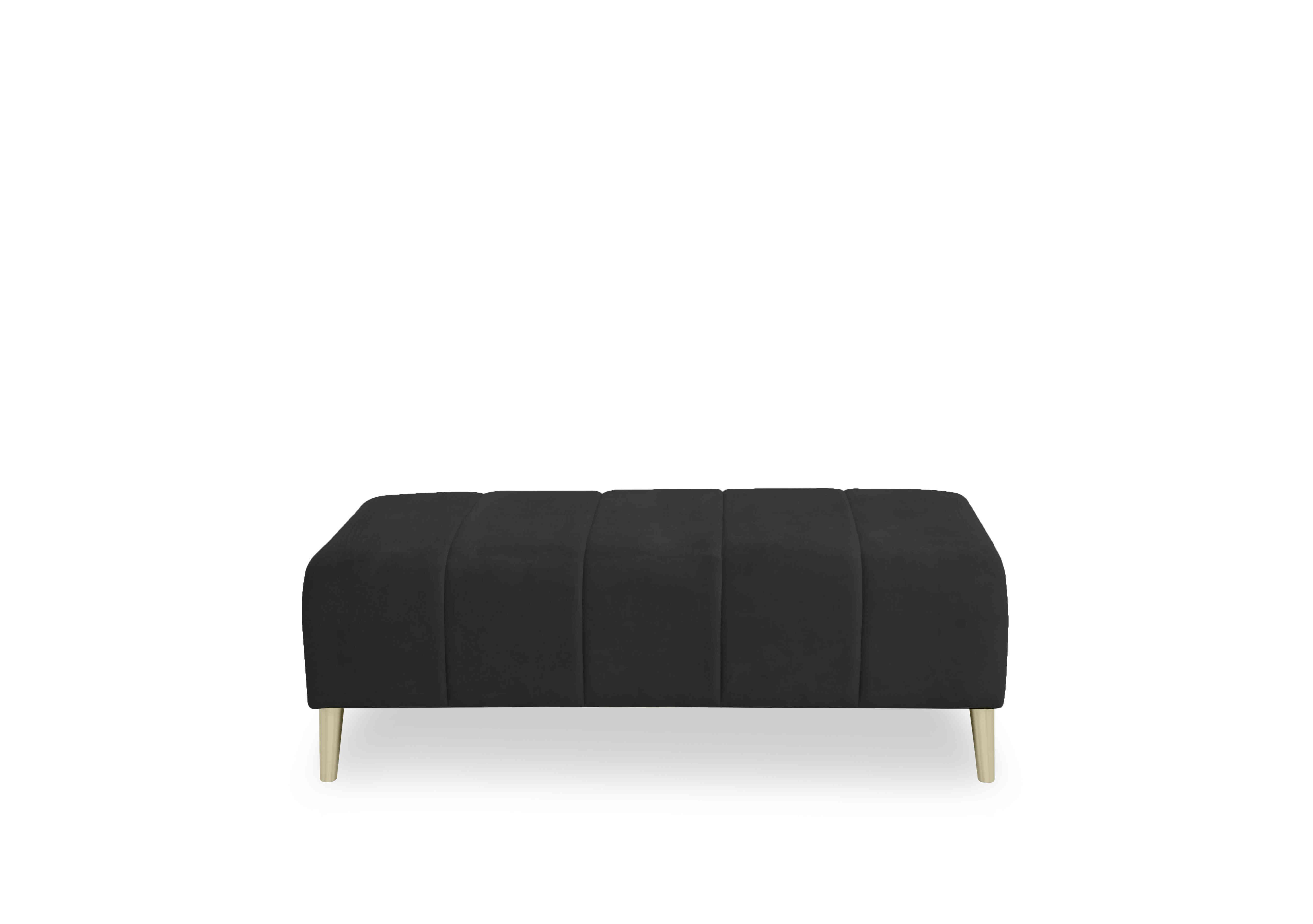 Helena Bench Stool in Pluto Ebony Gold T Gold Ft on Furniture Village