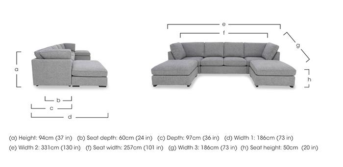 Ugo Large U-Shaped Corner Sofa in  on Furniture Village