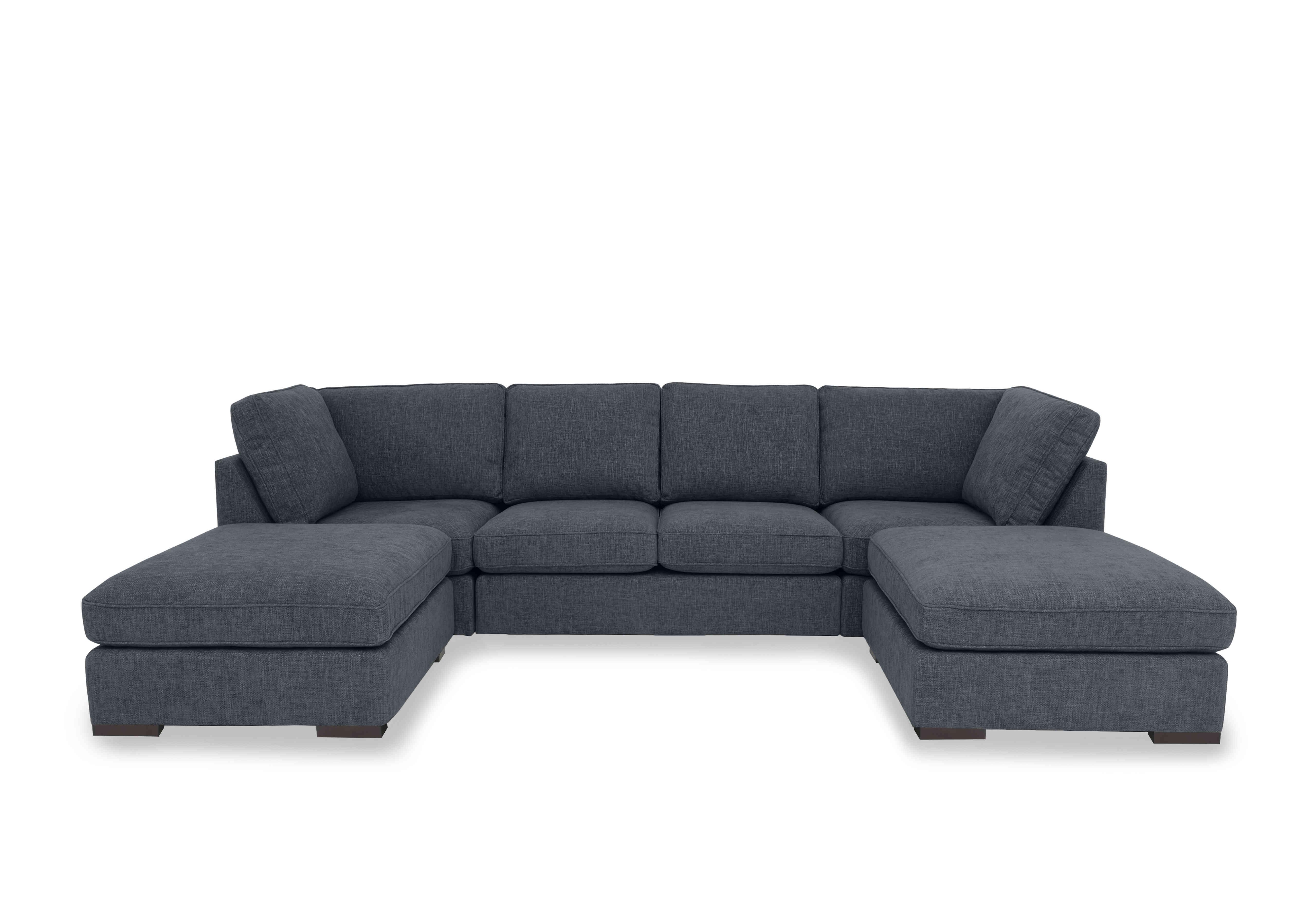 Ugo Large U-Shaped Corner Sofa in Anivia Dark Grey 13345 on Furniture Village