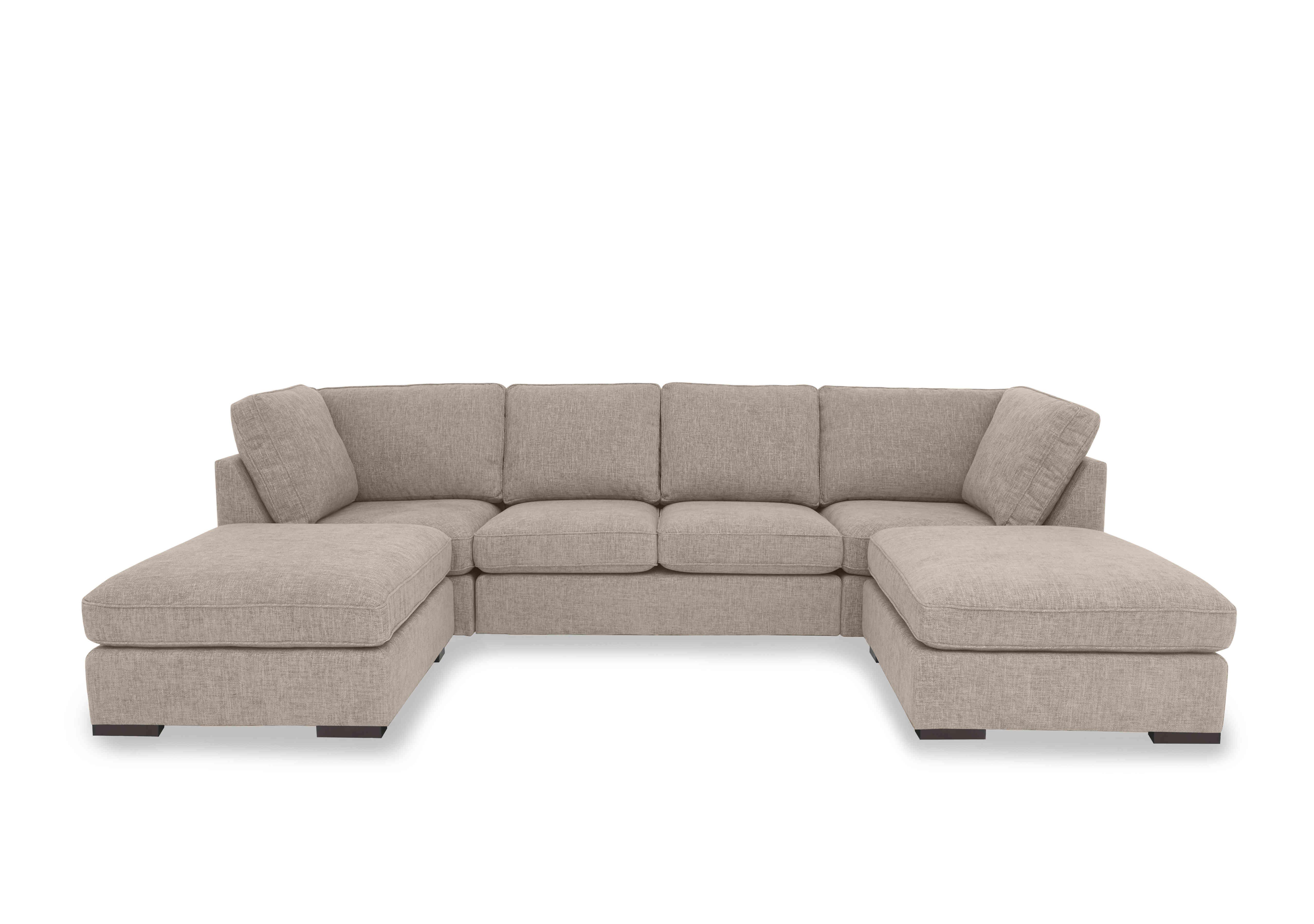 Ugo Large U-Shaped Corner Sofa in Anivia Khaki 14445 on Furniture Village
