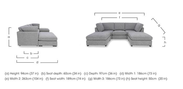 Ugo Small U Shaped Corner Sofa in  on Furniture Village