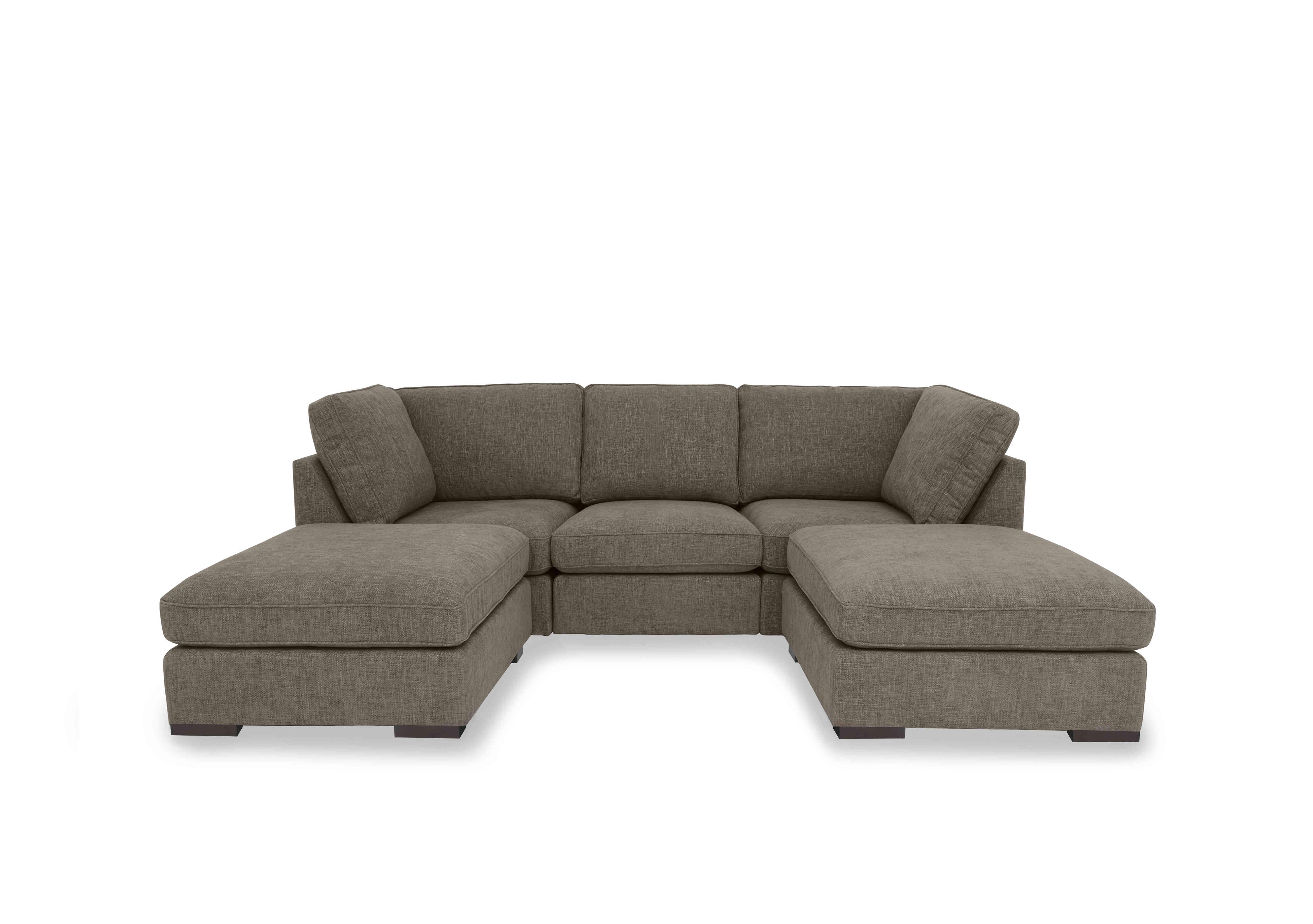 Ugo Small U Shaped Corner Sofa in Anivia Brown 15445 on Furniture Village