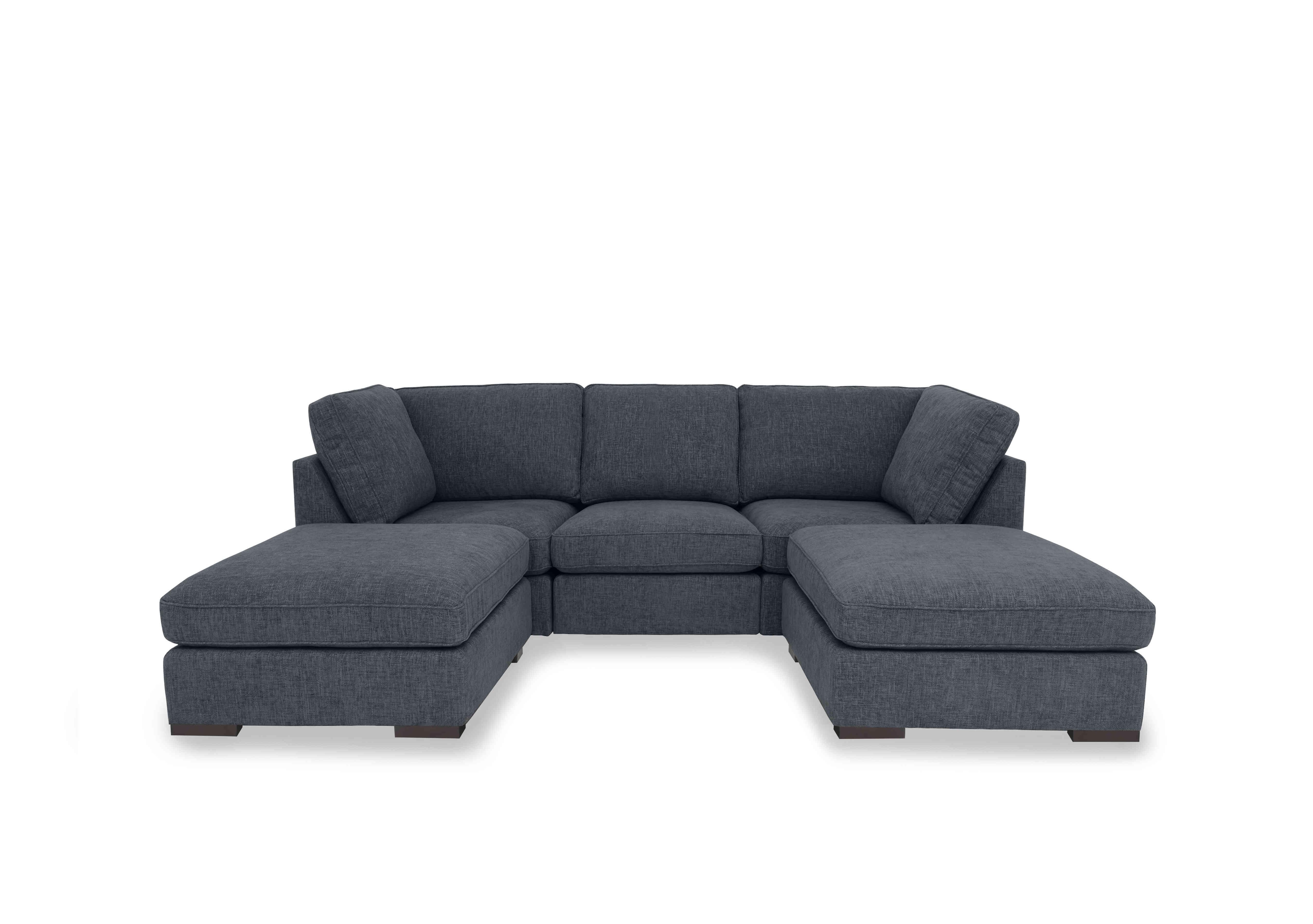 Ugo Small U Shaped Corner Sofa in Anivia Dark Grey 13345 on Furniture Village