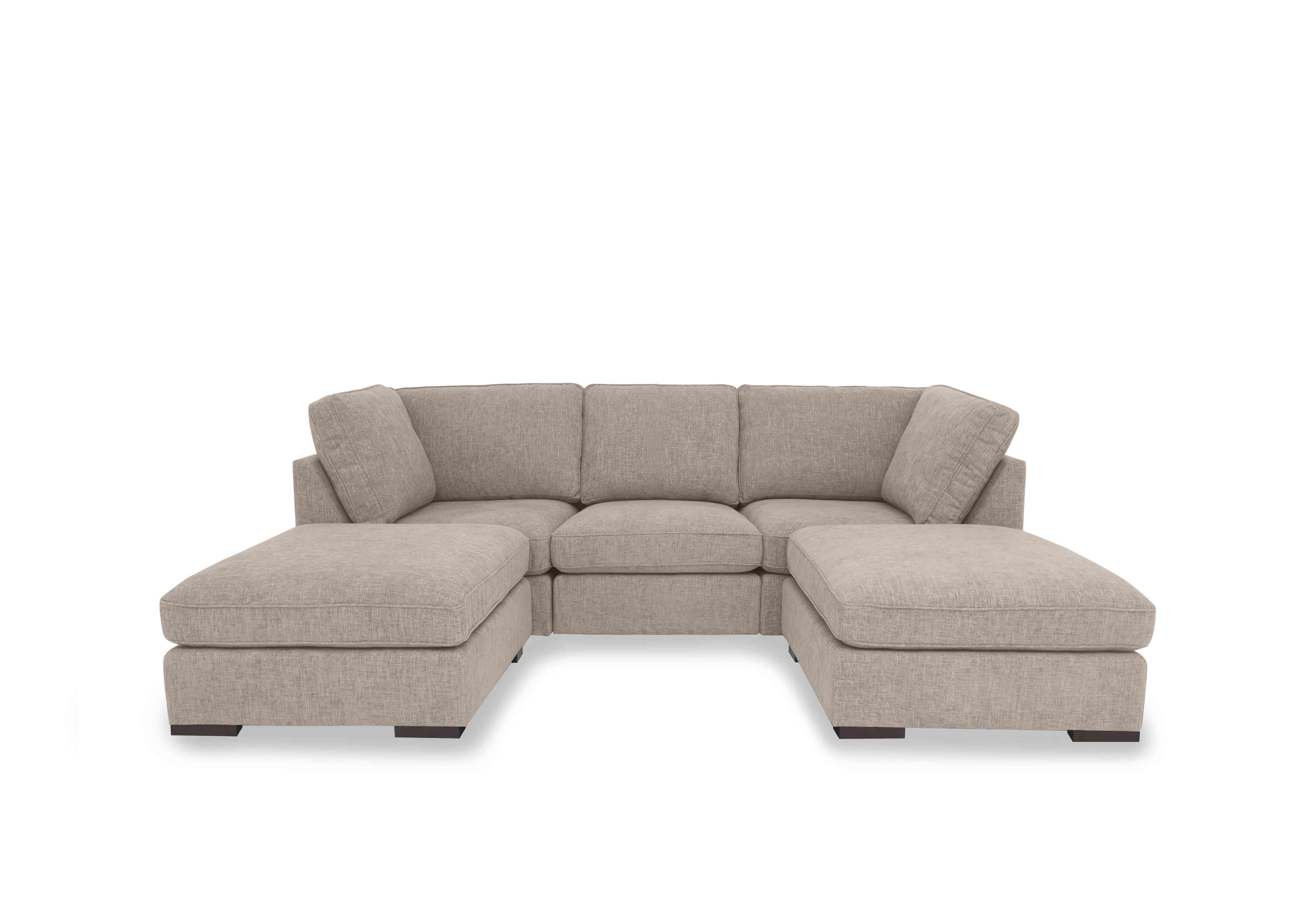 Ugo Small U Shaped Corner Sofa in Anivia Khaki 14445 on Furniture Village