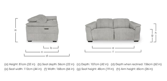 Inca Fabric 2 Seater Power Recliner Sofa with Power Headrests in  on Furniture Village