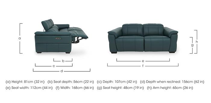 Inca Leather 2 Seater Power Recliner Sofa with Power Headrests in  on Furniture Village