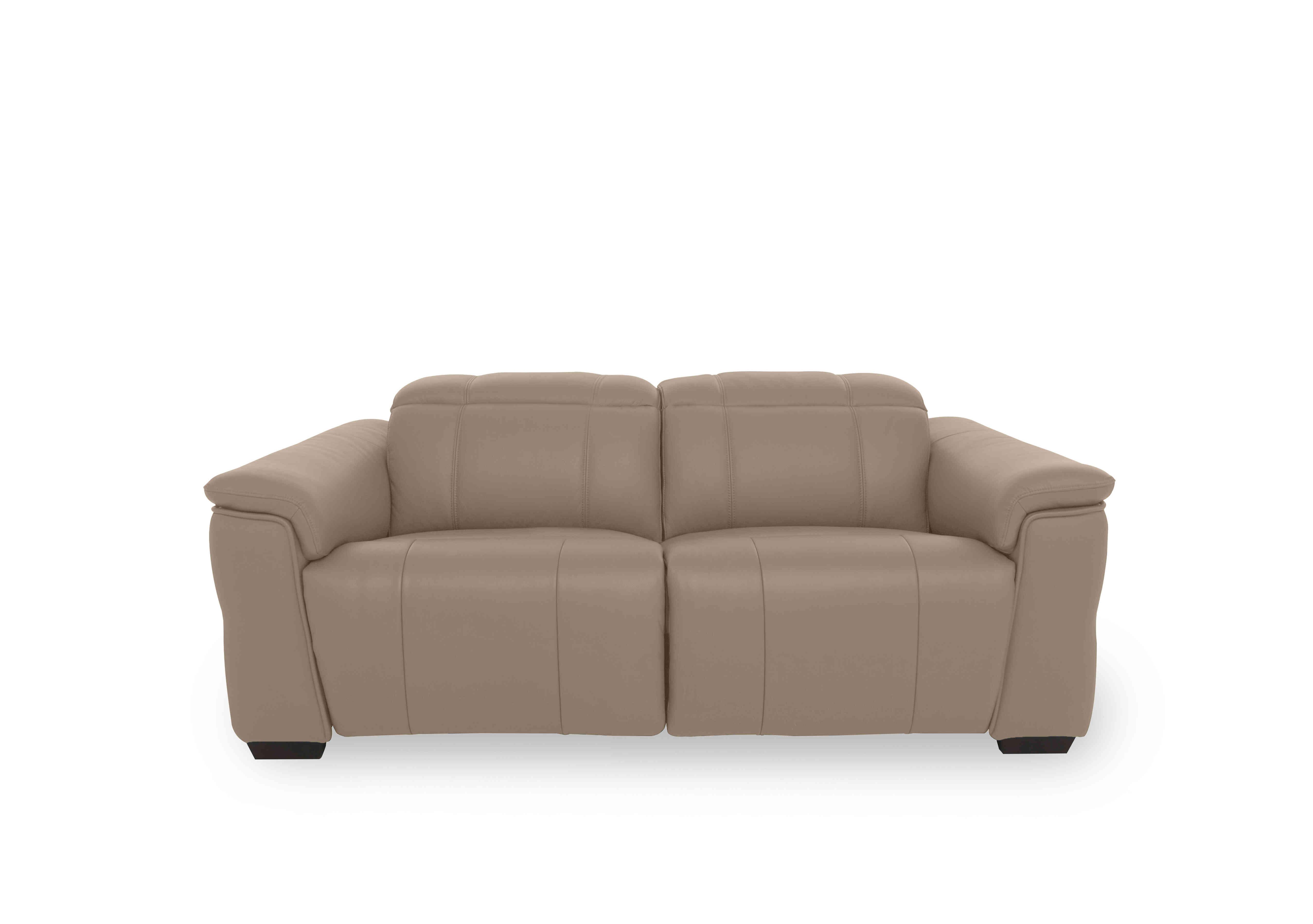 Inca Leather 2 Seater Power Recliner Sofa with Power Headrests in Cat-60/06 Barley on Furniture Village