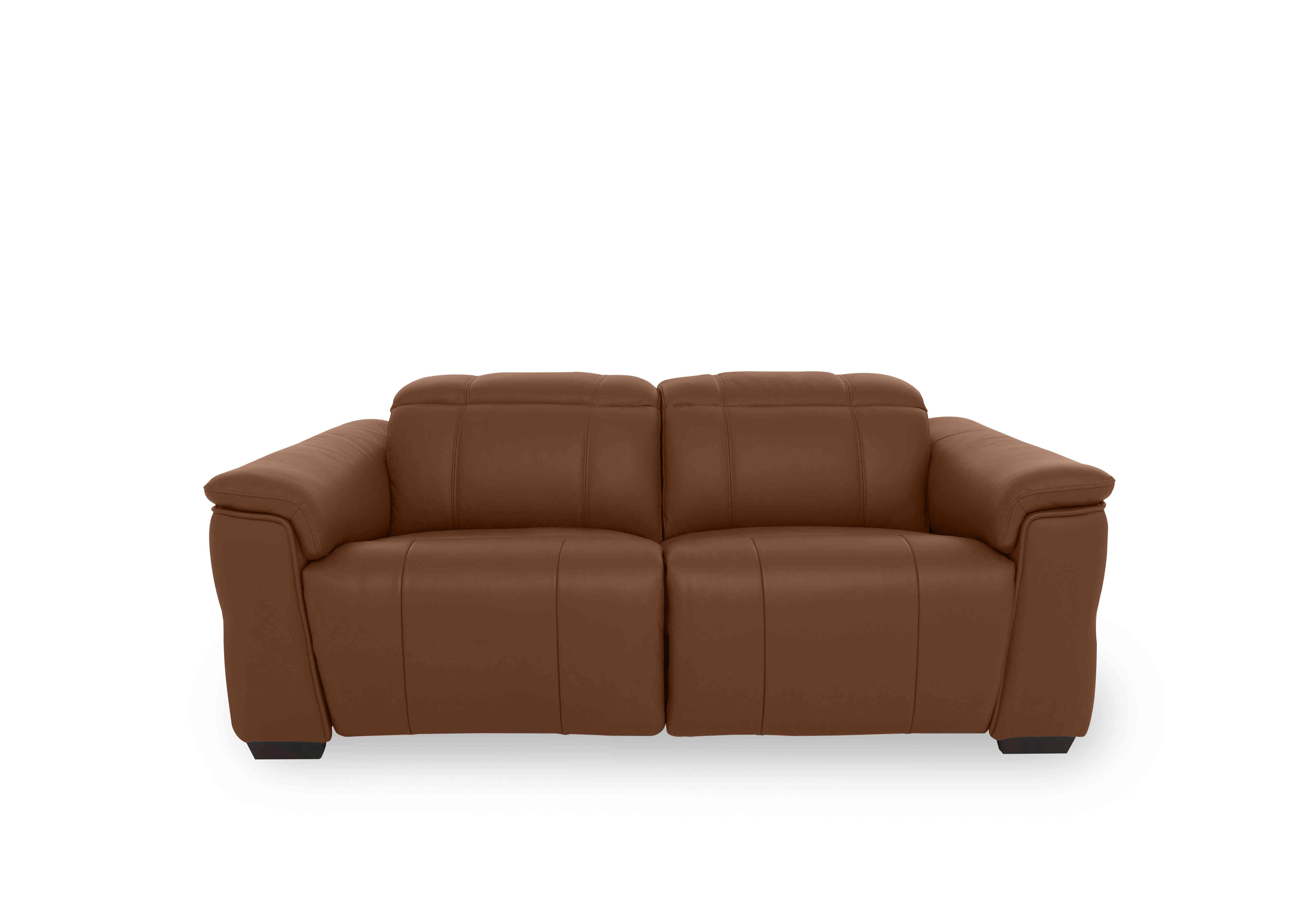 Inca Leather 2 Seater Power Recliner Sofa with Power Headrests in Cat-60/07 Butterscotch on Furniture Village