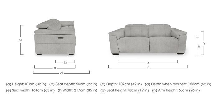 Inca Fabric 3 Seater Power Recliner Sofa with Power Headrests in  on Furniture Village