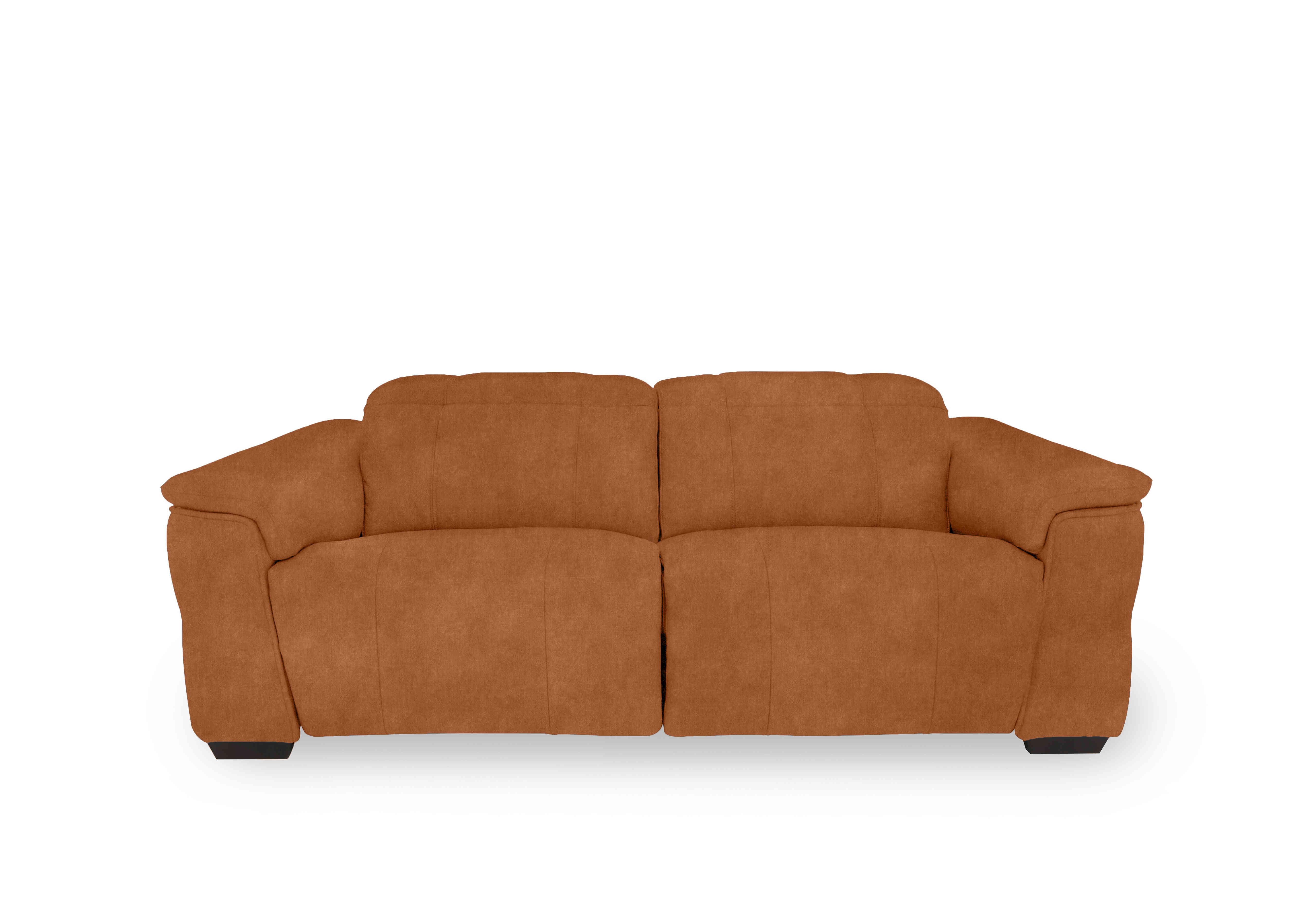 Inca Fabric 3 Seater Power Recliner Sofa with Power Headrests in Dexter Pumpkin 43509 on Furniture Village