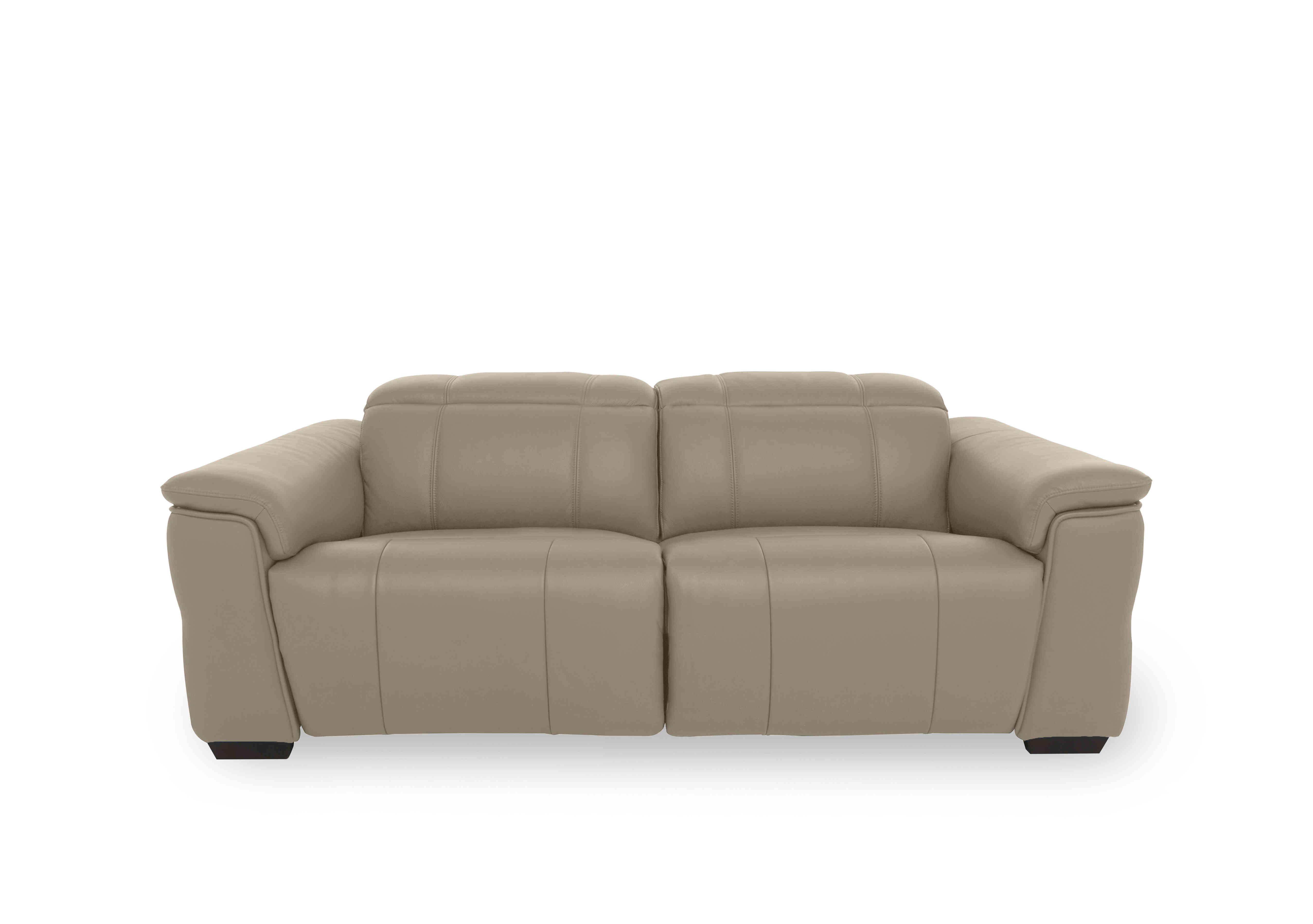 Inca Leather 3 Seater Power Recliner Sofa with Power Headrests in Cat-40/08 Oyster on Furniture Village