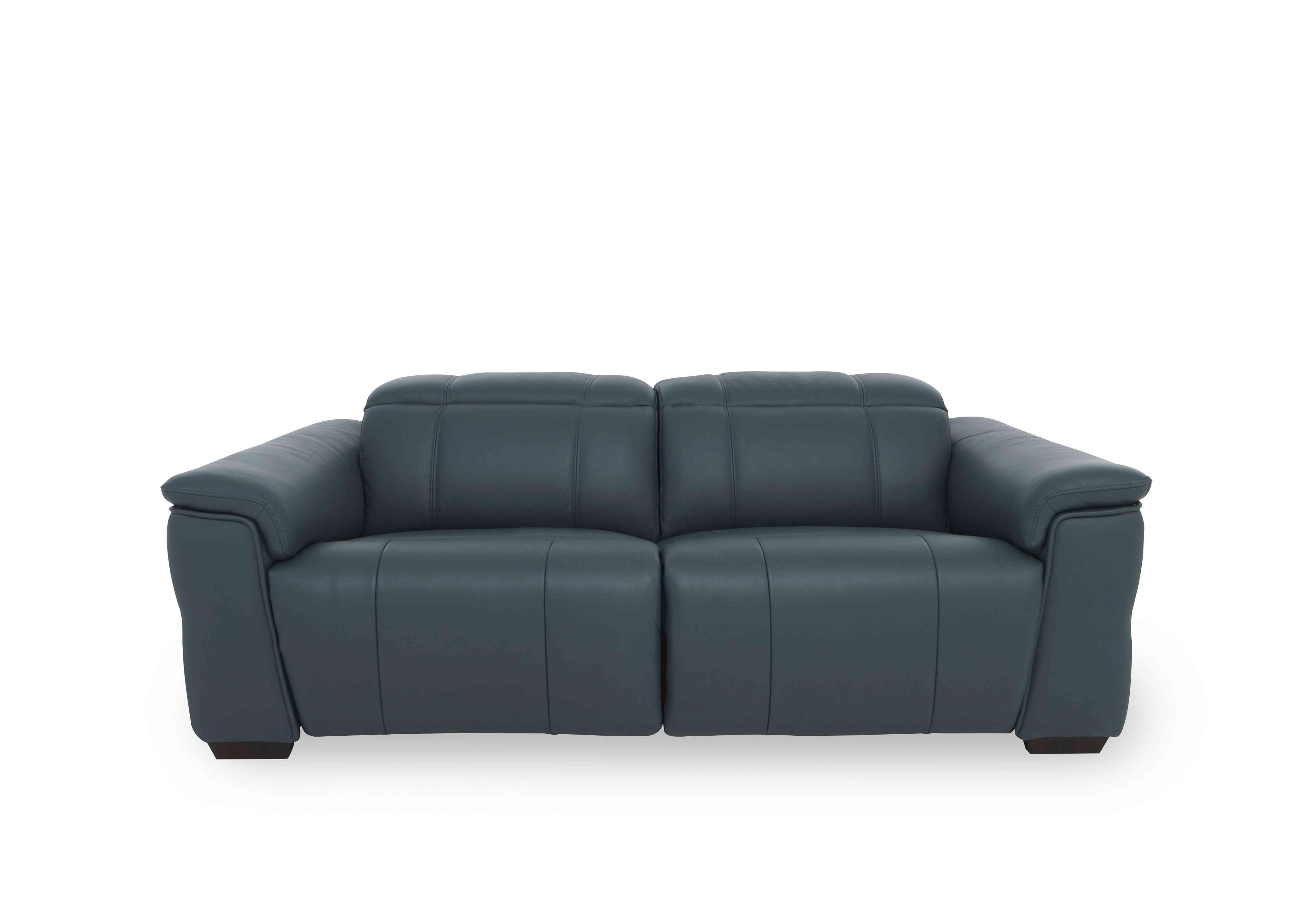 Inca Leather 3 Seater Power Recliner Sofa with Power Headrests in Cat-40/09 Peacock on Furniture Village