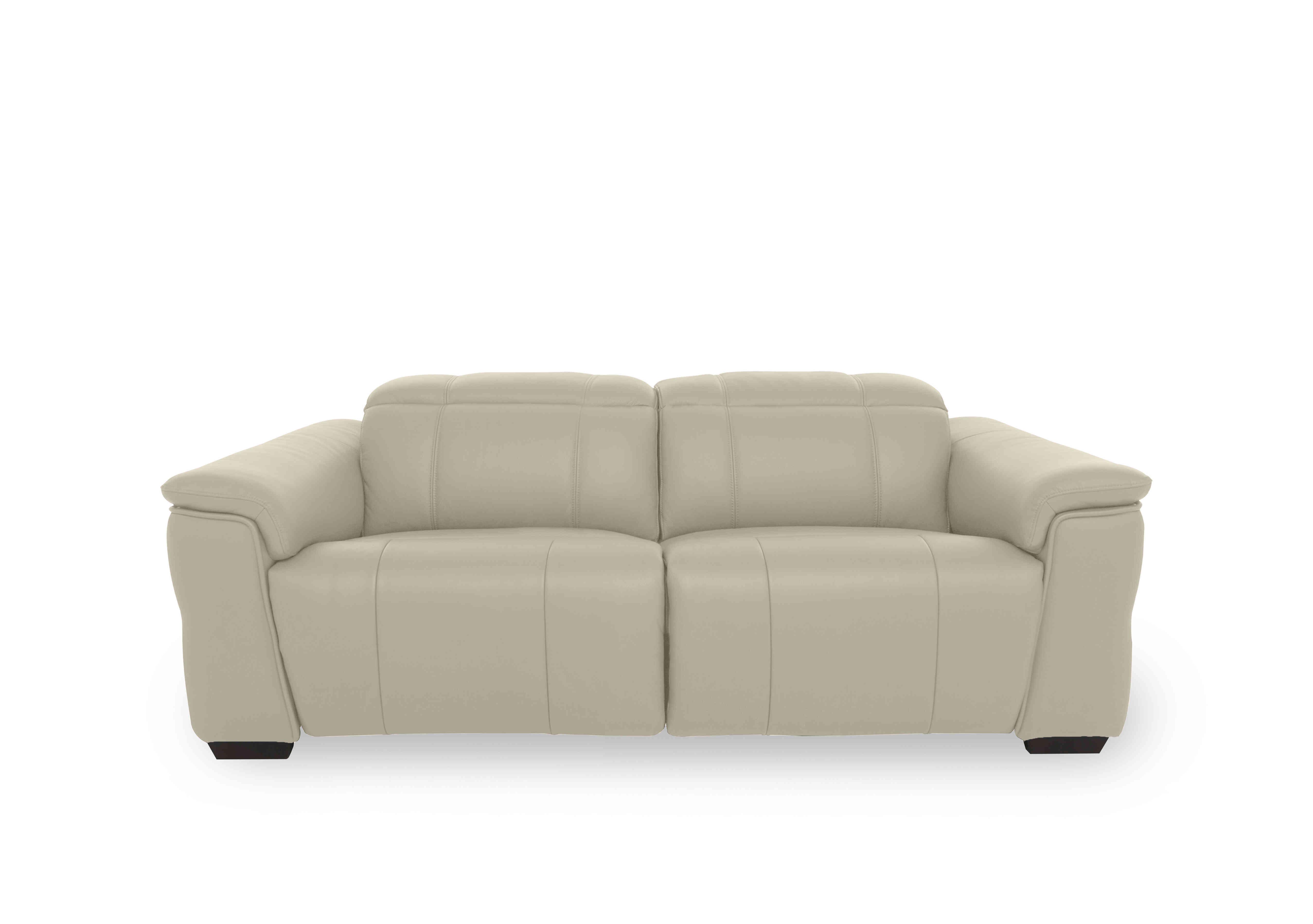 Inca Leather 3 Seater Power Recliner Sofa with Power Headrests in Cat-60/05 Bone China on Furniture Village