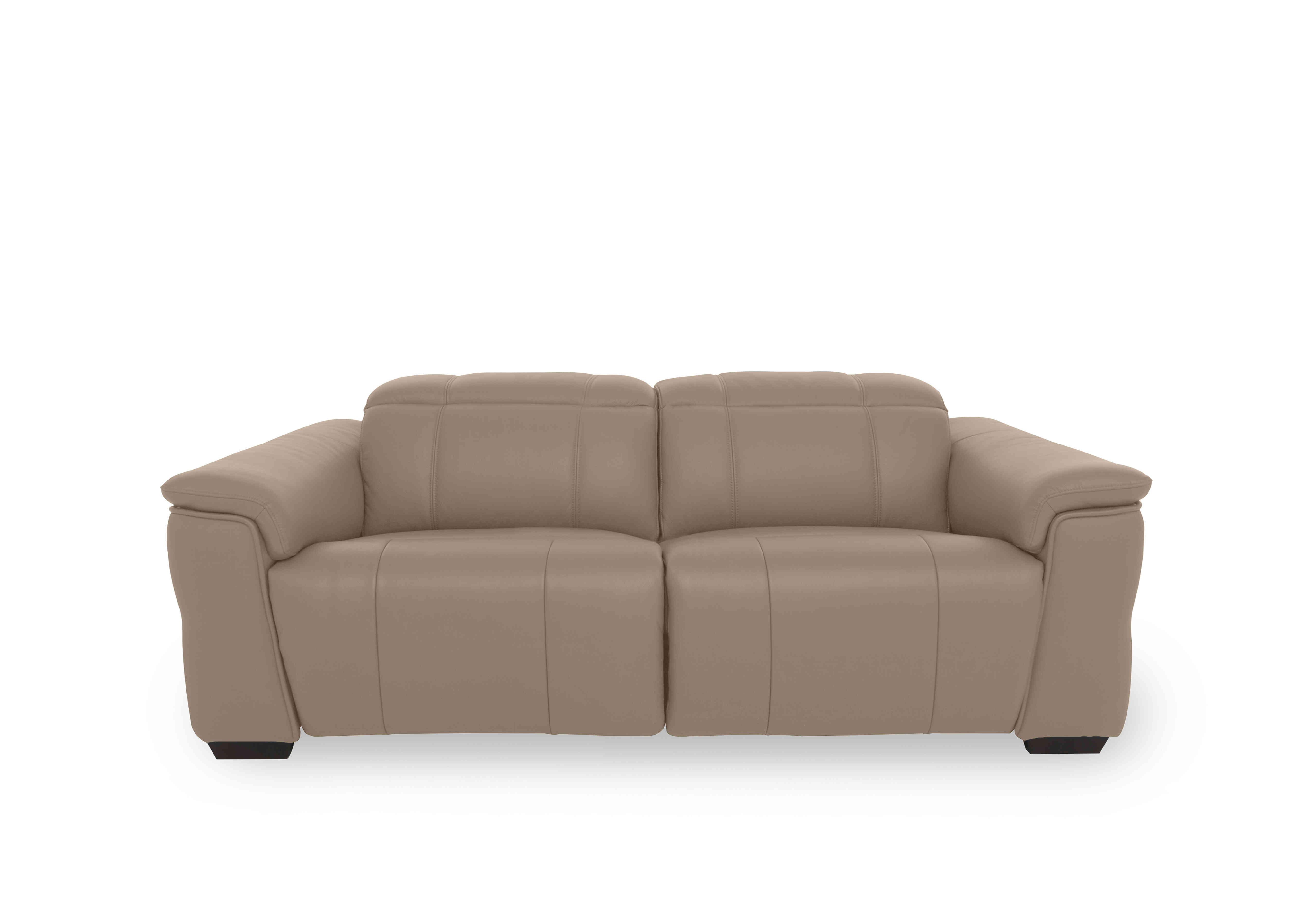 Inca Leather 3 Seater Power Recliner Sofa with Power Headrests in Cat-60/06 Barley on Furniture Village