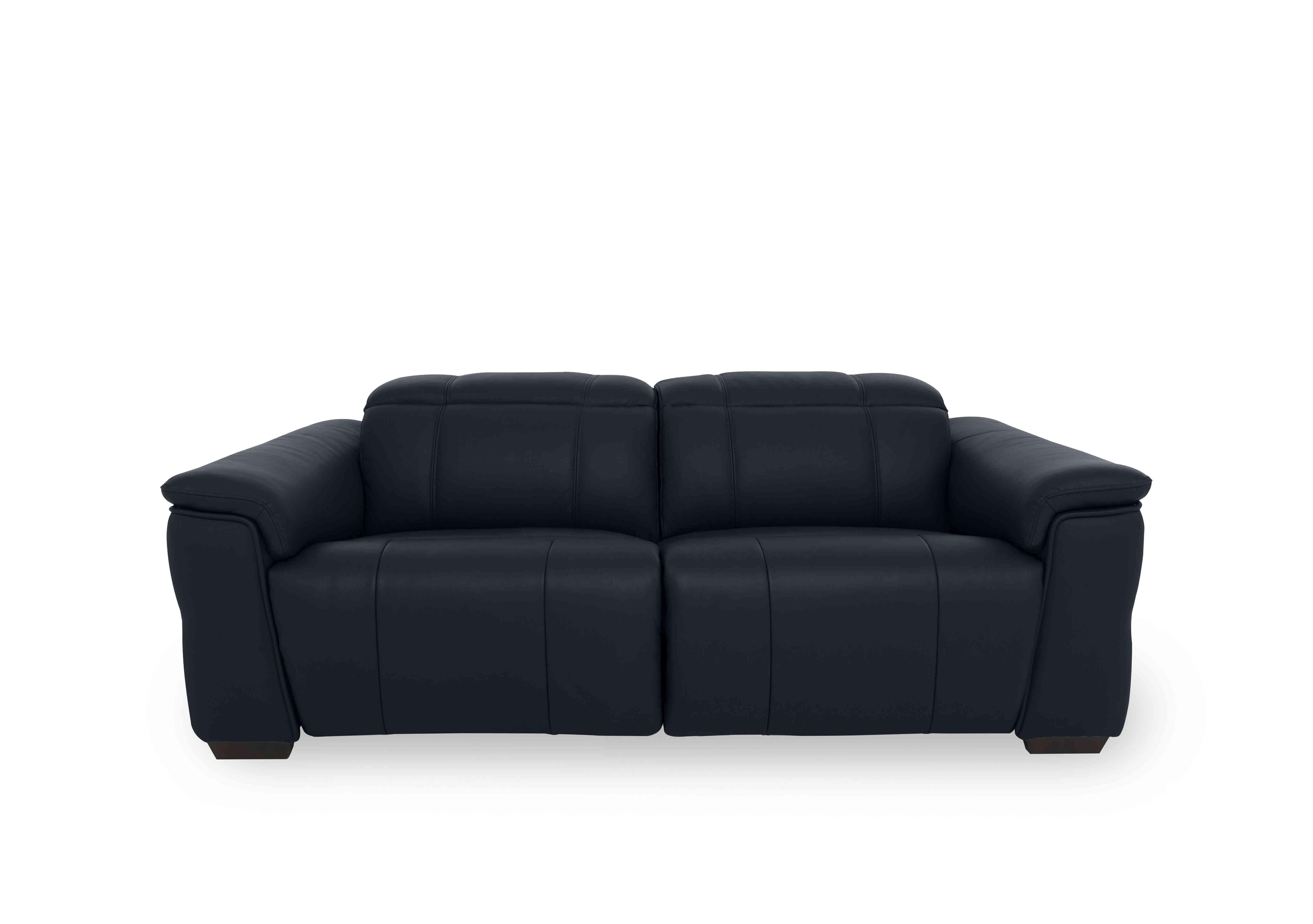 Inca Leather 3 Seater Power Recliner Sofa with Power Headrests in Cat-60/24 Navy on Furniture Village