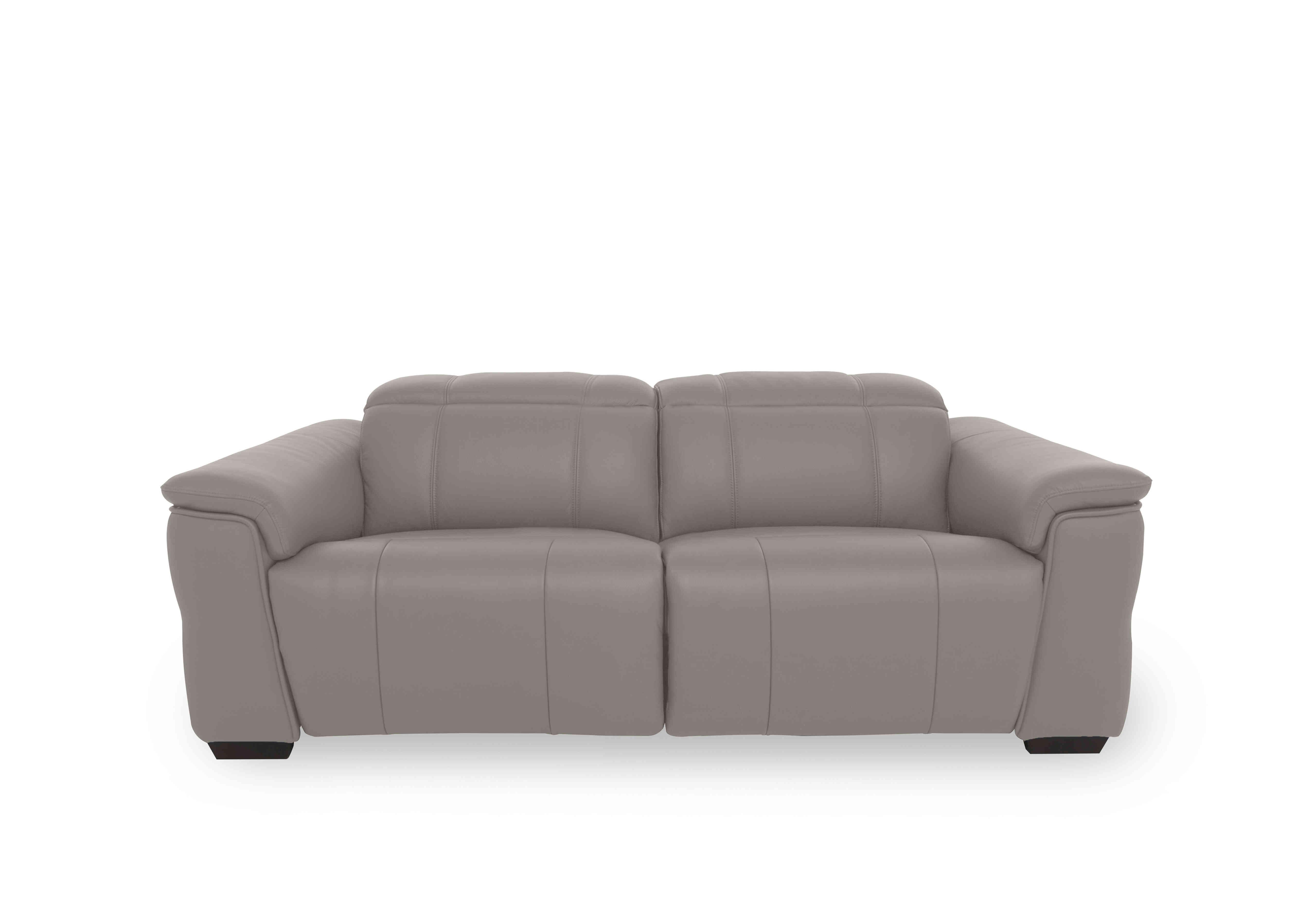 Inca Leather 3 Seater Power Recliner Sofa with Power Headrests in Cat-60/28 New Grey on Furniture Village
