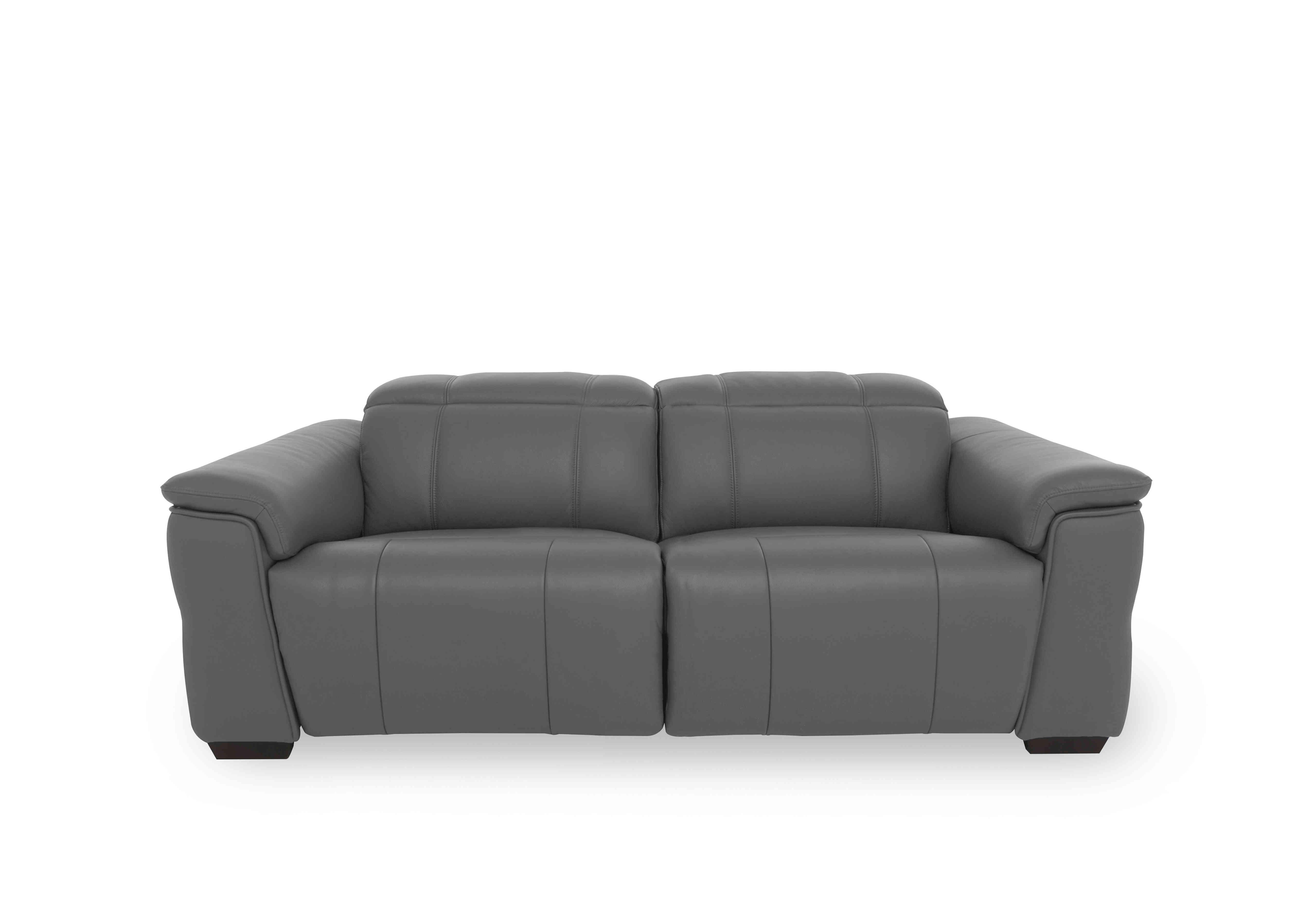 Inca Leather 3 Seater Power Recliner Sofa with Power Headrests in Cat-60/33 Granite on Furniture Village