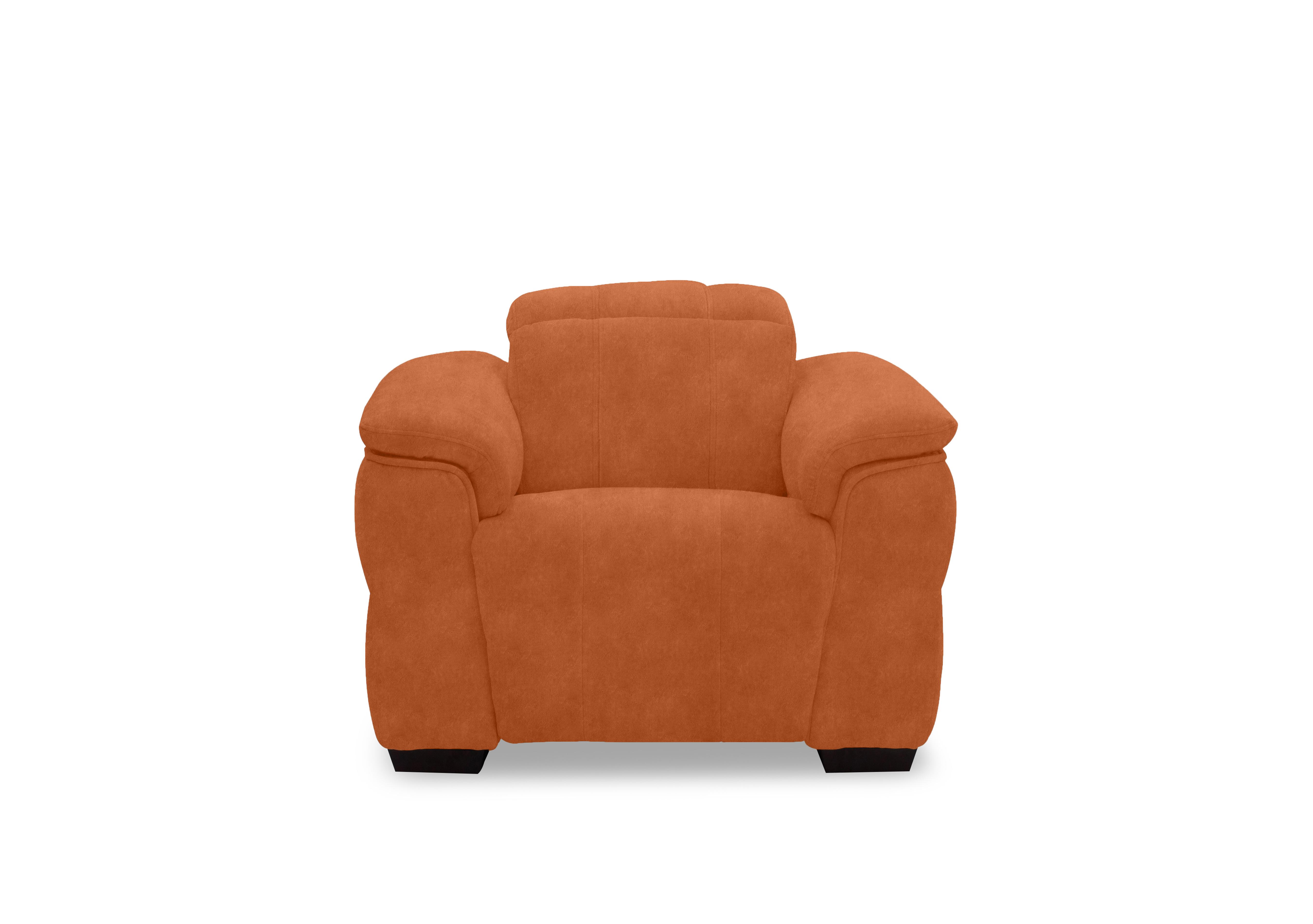 Inca Fabric Power Recliner Chair with Power Headrest in Dexter Pumpkin 43509 on Furniture Village